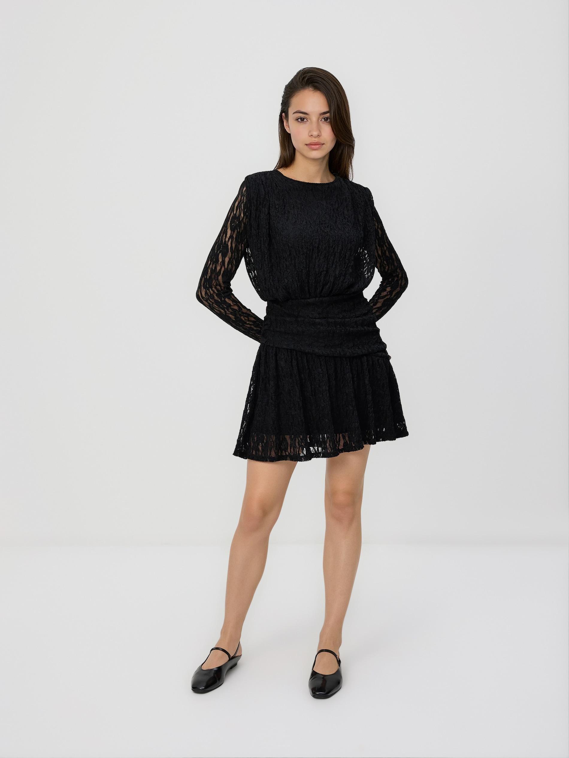 Black Lace Dress, Black, medium