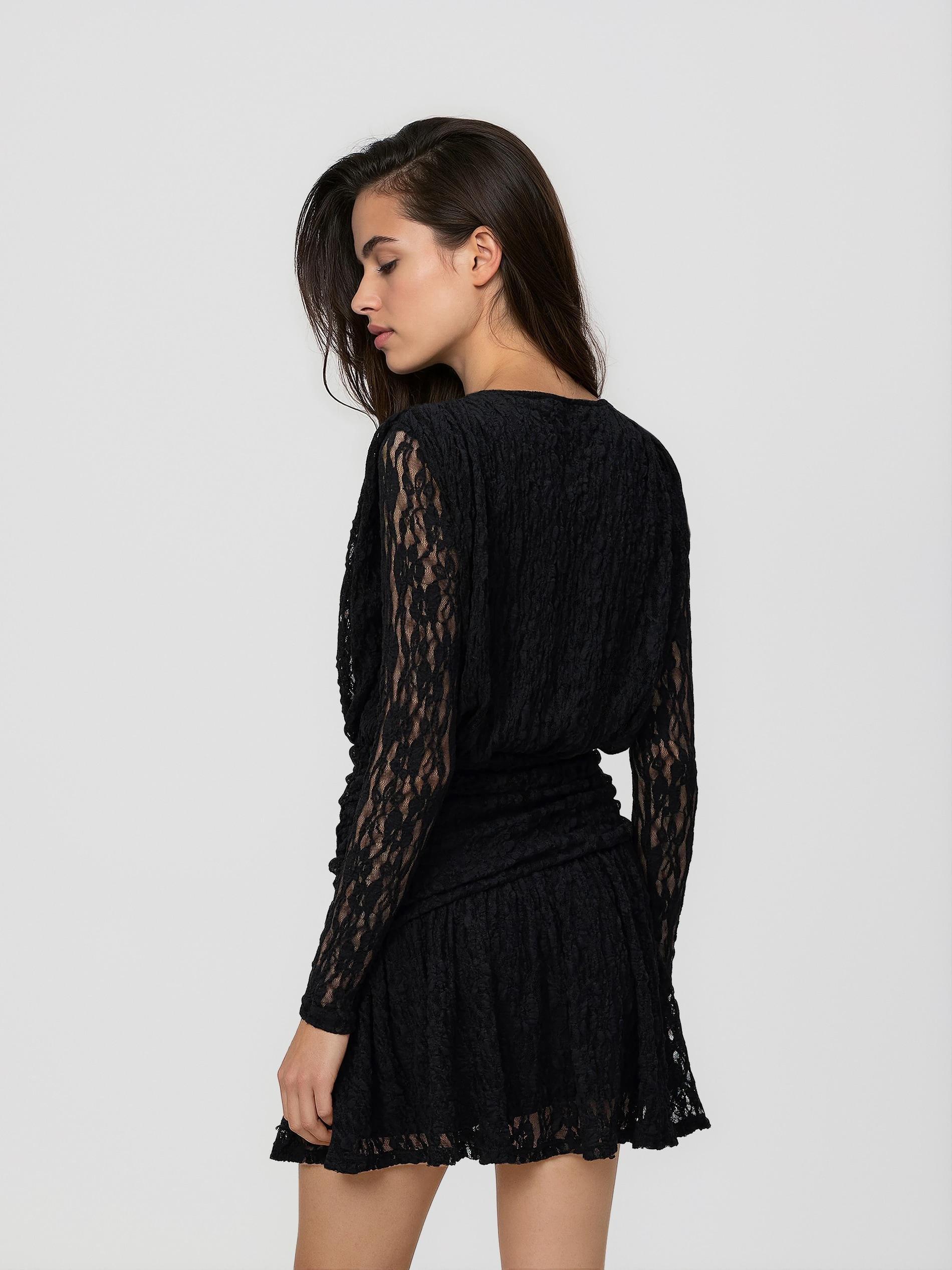 Black Lace Dress, Black, medium