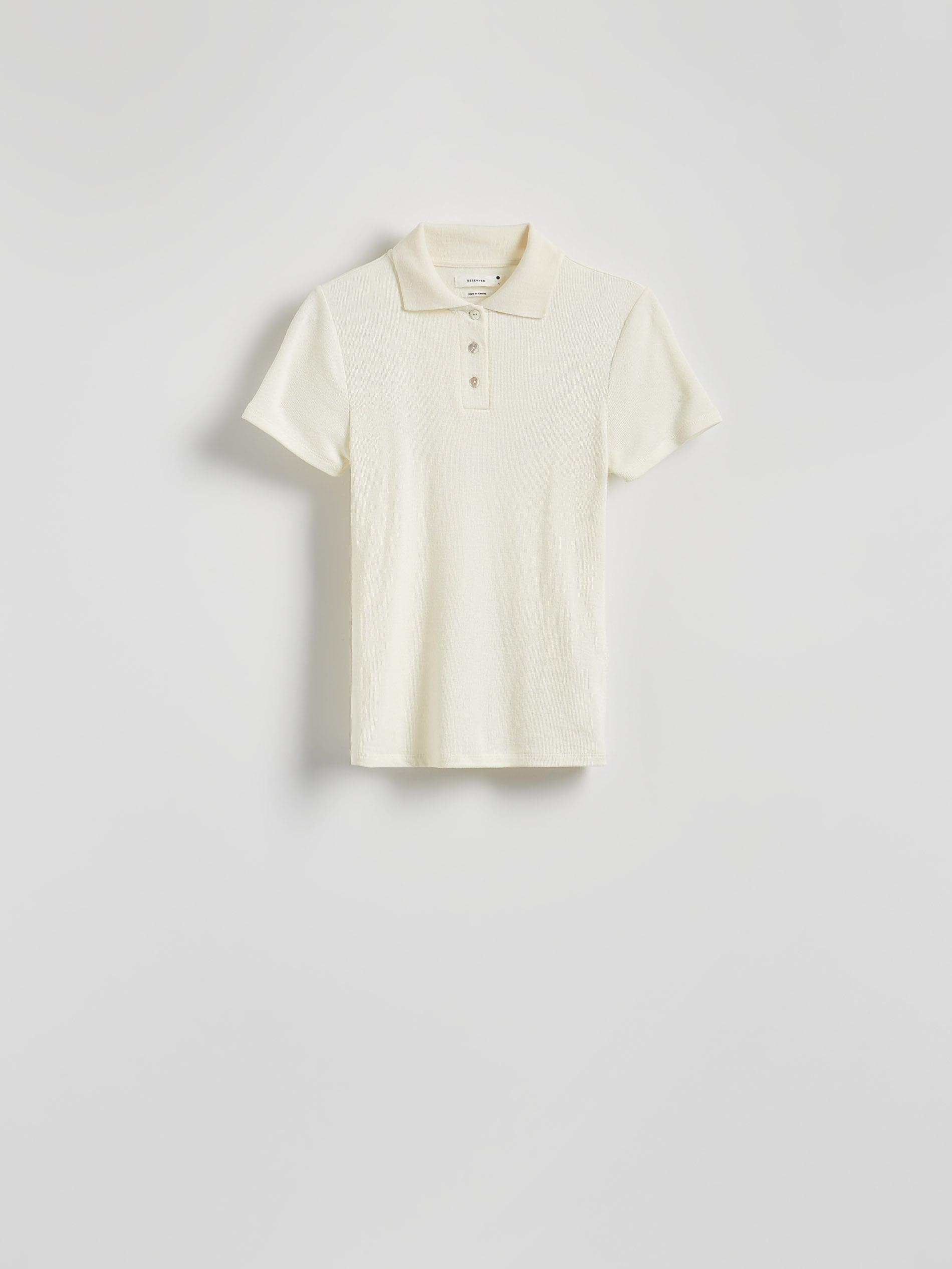 Yellow Polo Shirt With High Viscose Content, , large image number 5