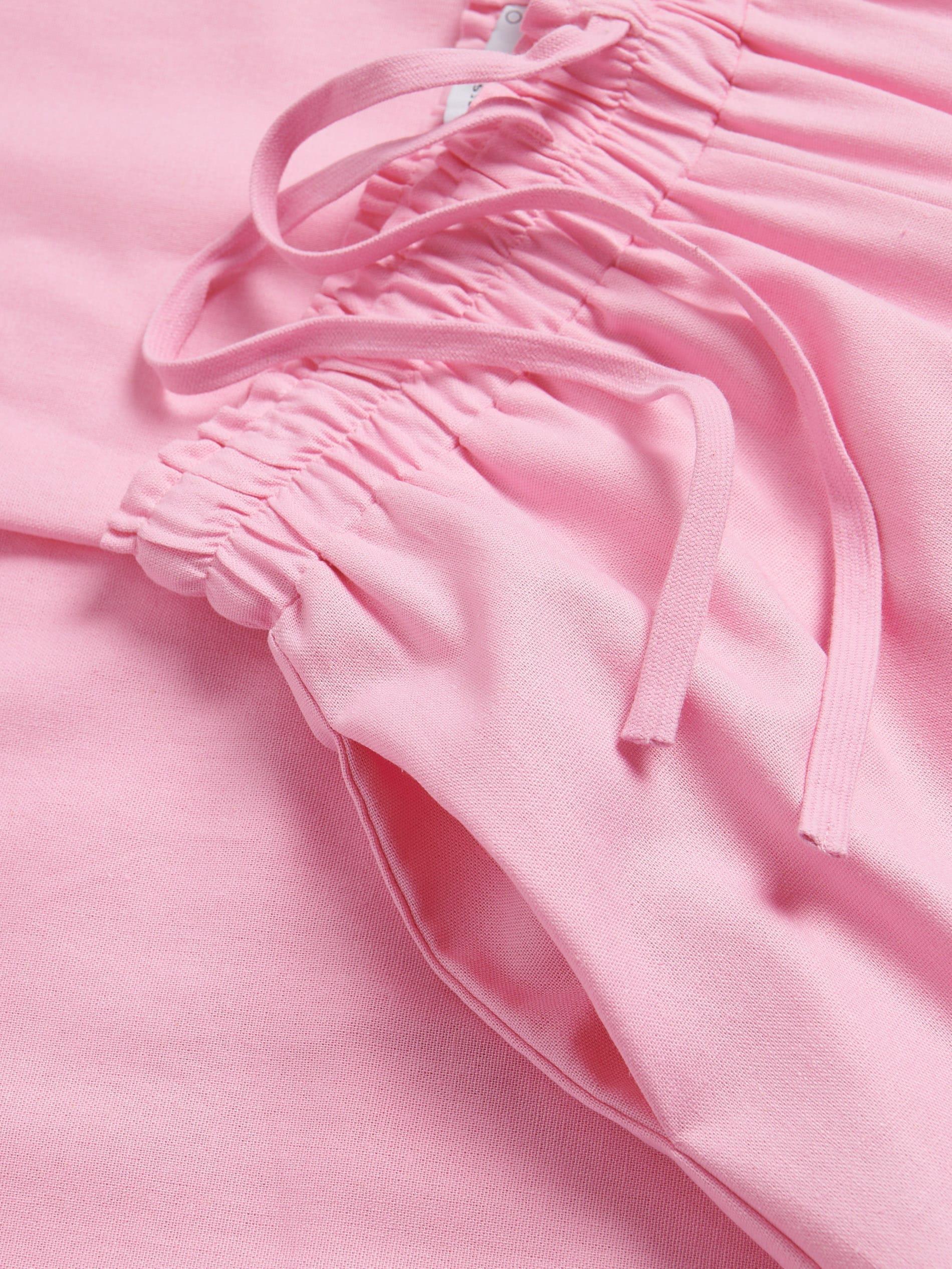 PASTEL PINK Trousers with linen blend, Pink, large image number 5