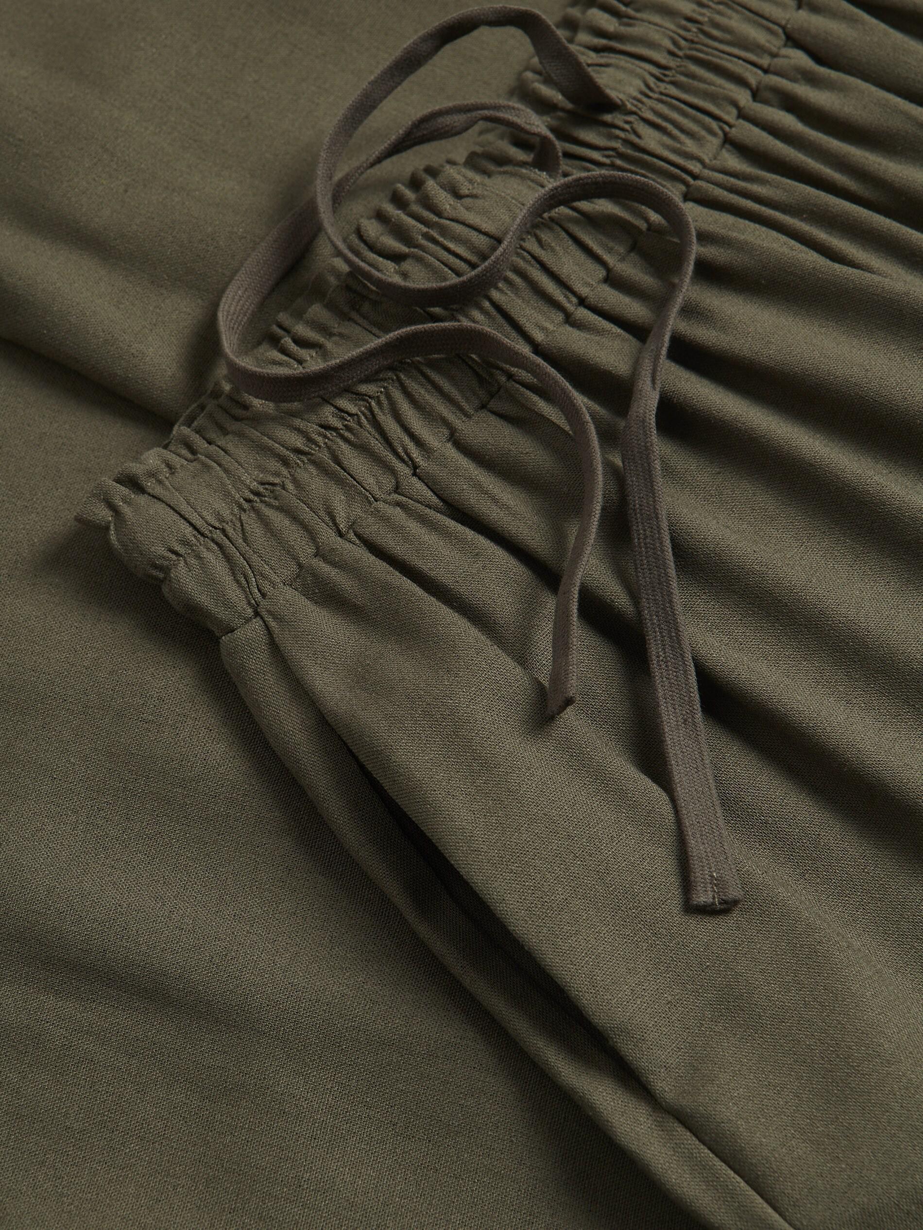 Green Trousers With Linen Blend, Green, large image number 5