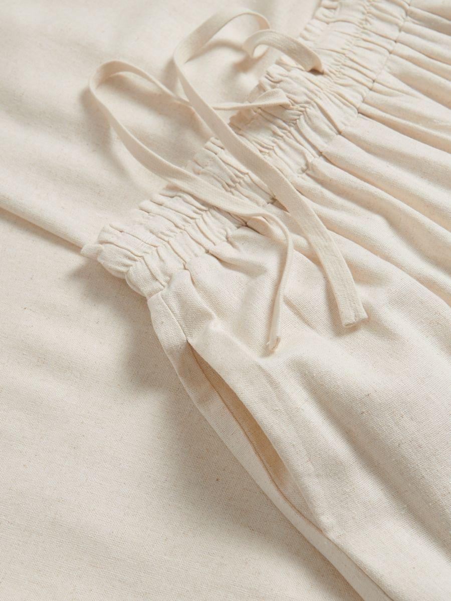 Beige Trousers With Linen Blend, Beige, large image number 5