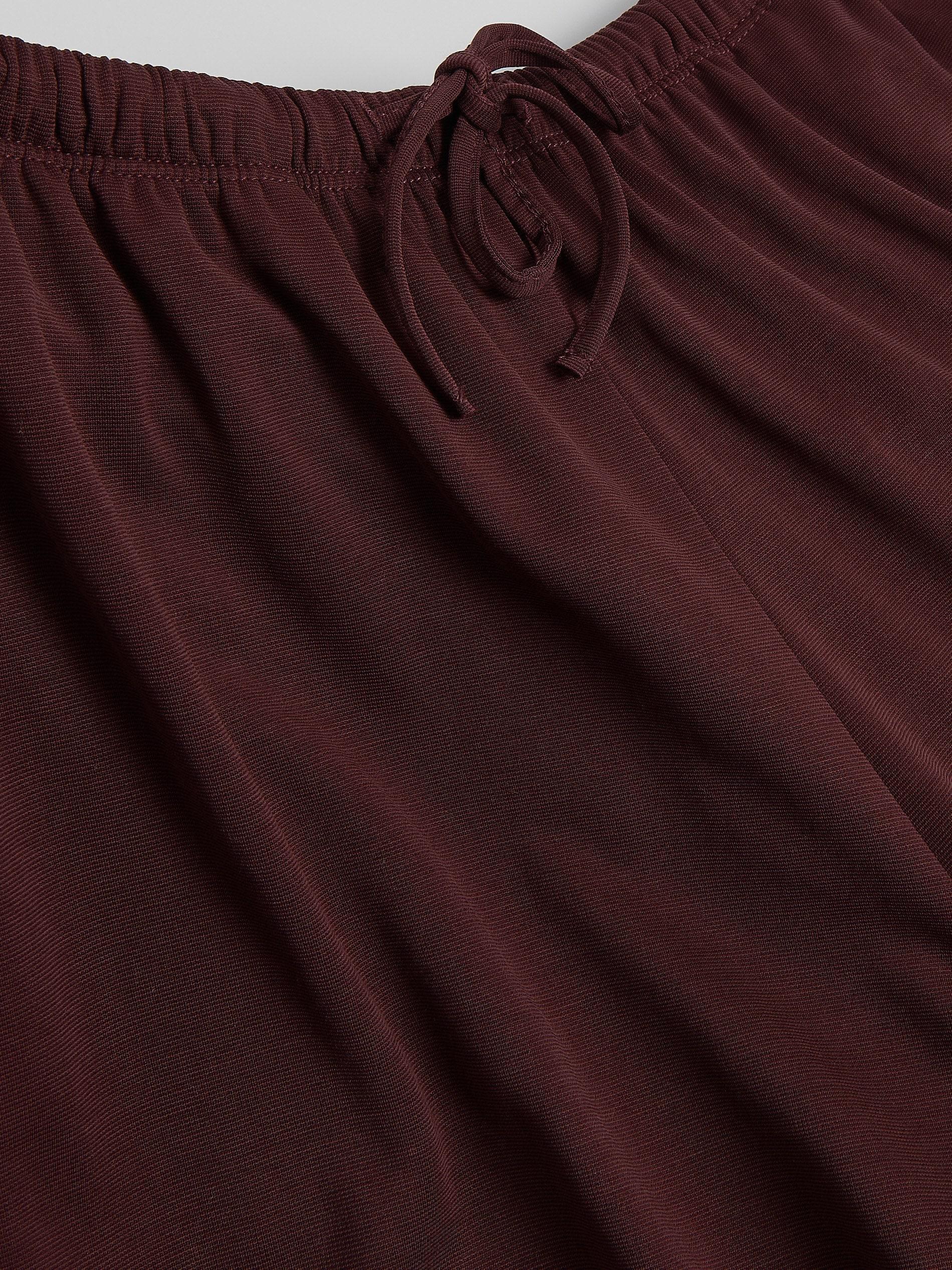 MAROON Wide-leg modal blend trousers, , large image number 5