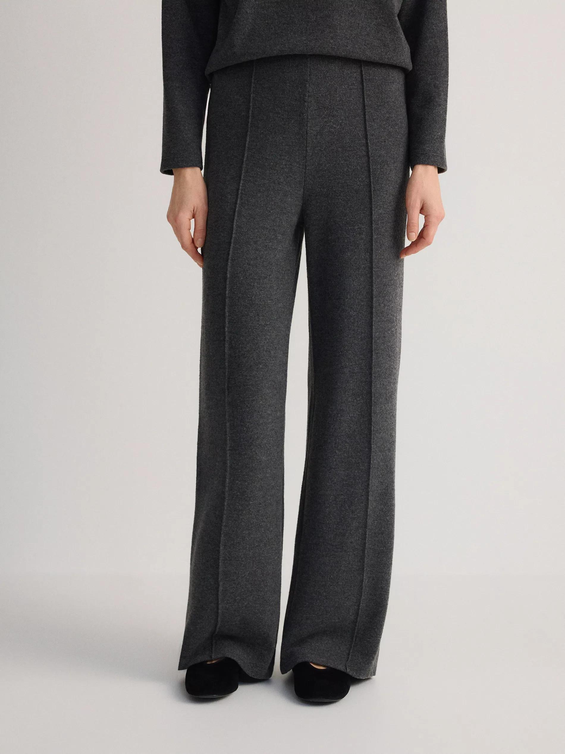 Grey Checked Formal Long Trousers, , large image number 0