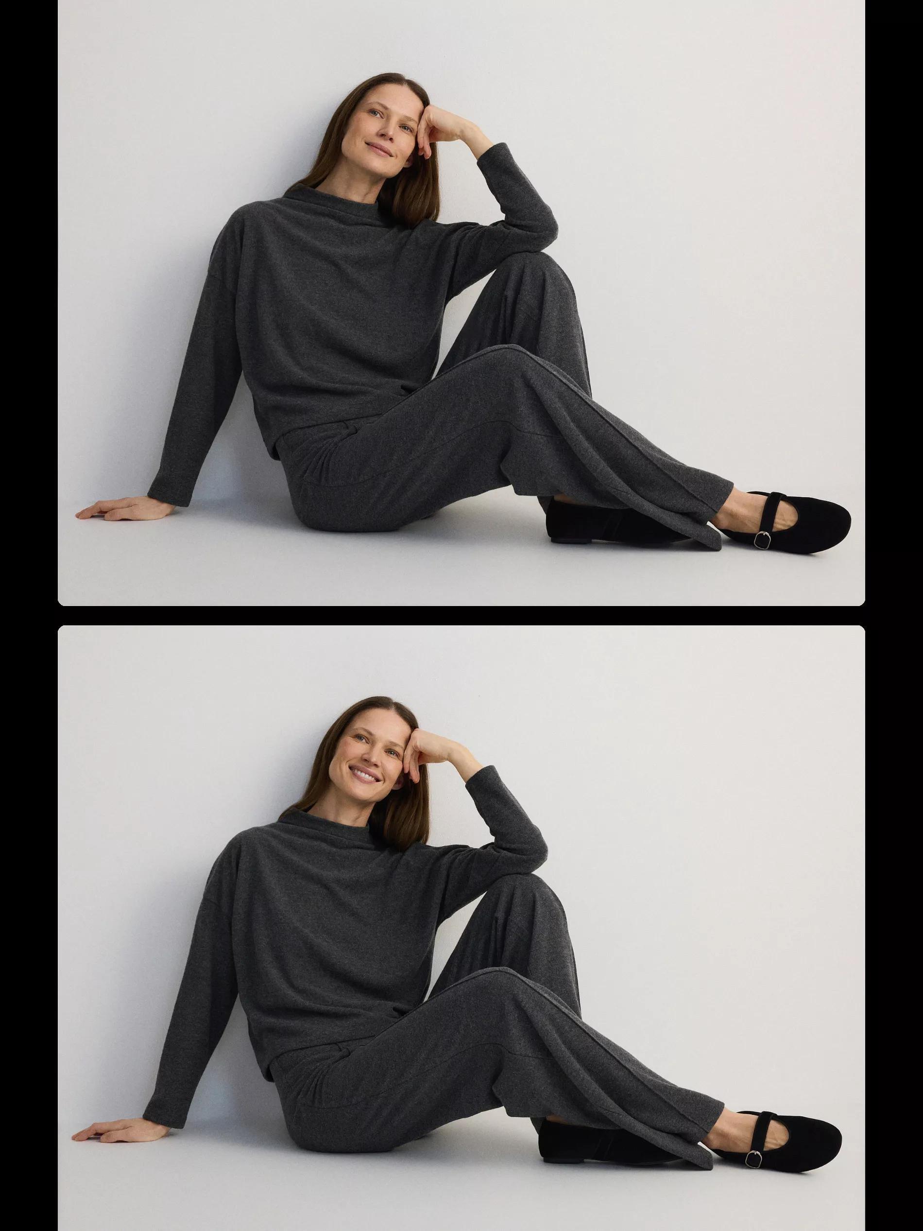 Grey Checked Formal Long Trousers, , large image number 2