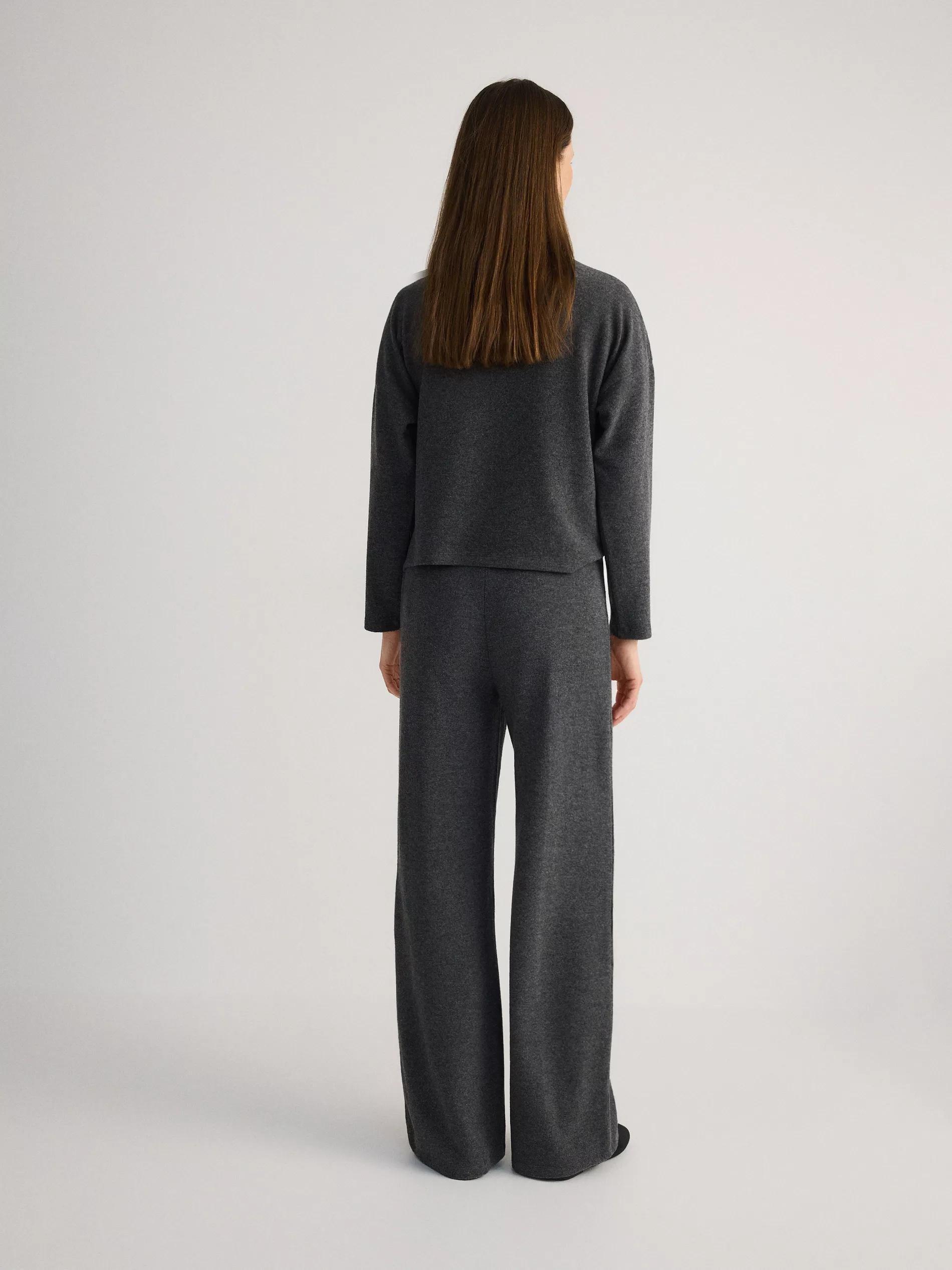 Grey Checked Formal Long Trousers, , large image number 3