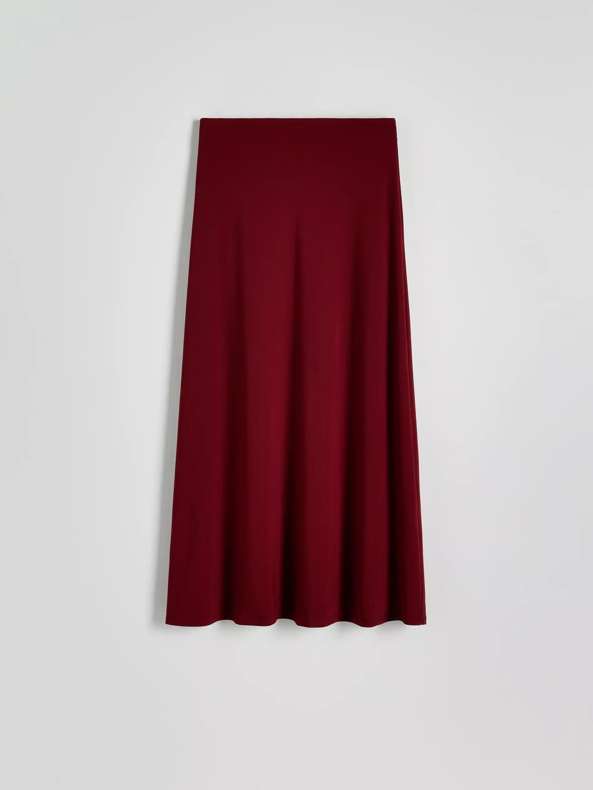 Red Ruffle Maxi Skirt, , large image number 4