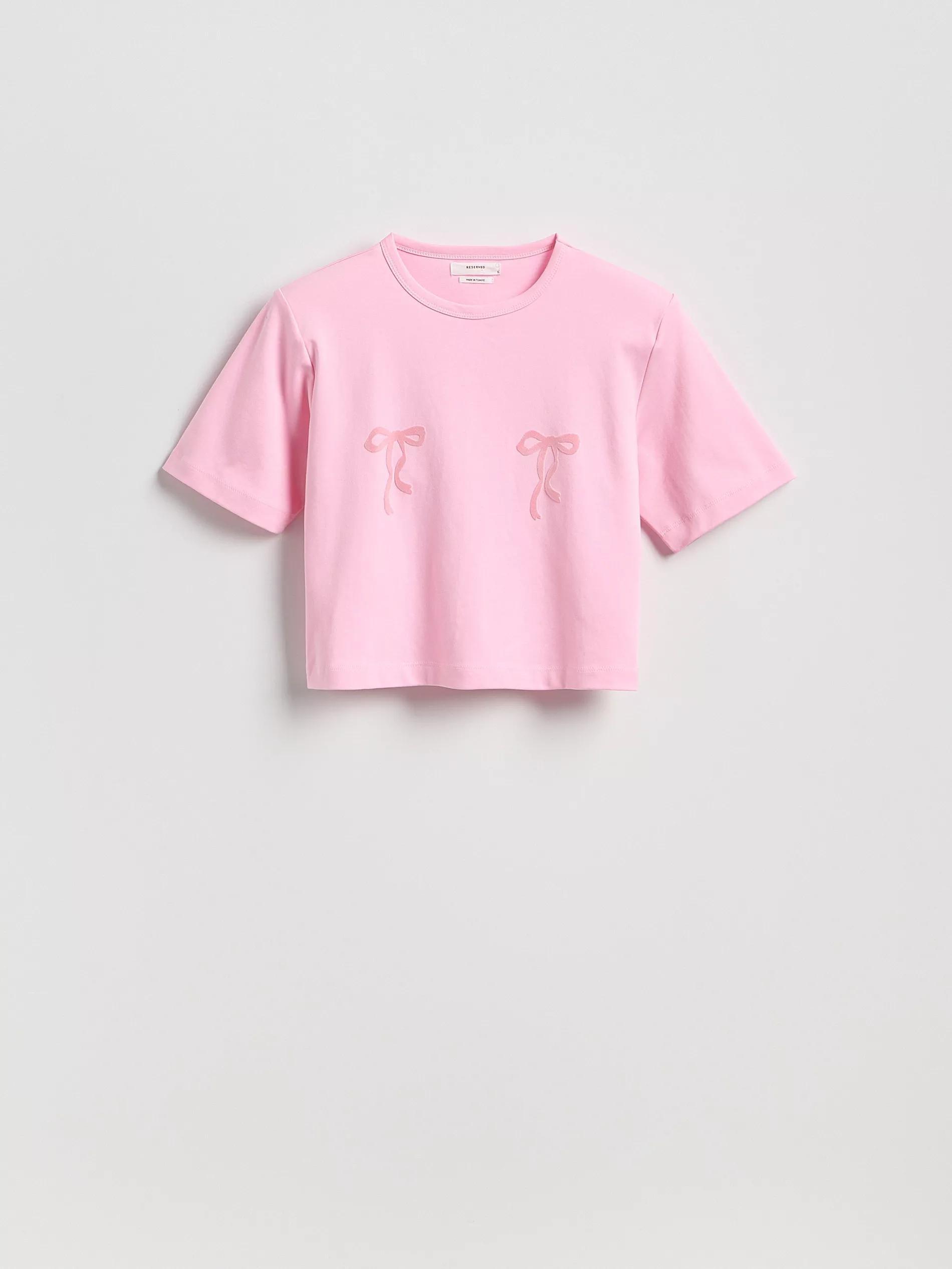 Pink Padded Shoulder T-Shirt, Pink, large image number 4