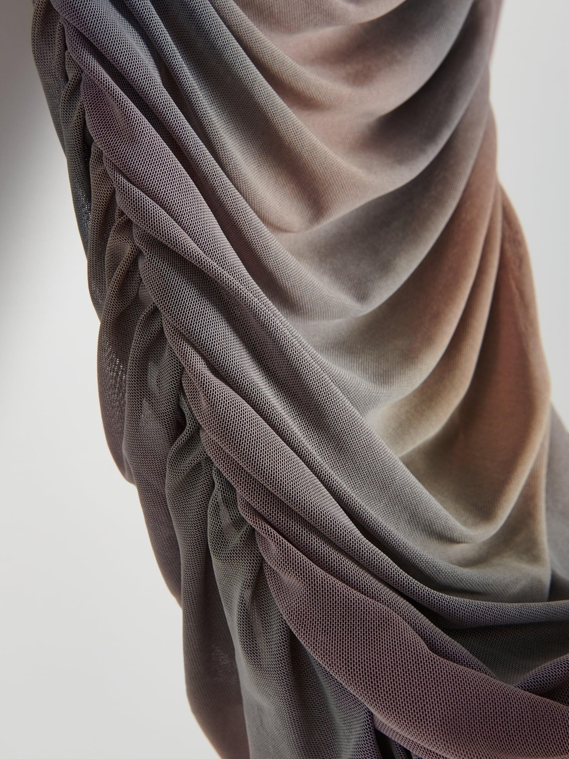 Multicolour Dress With Draping, , large image number 4
