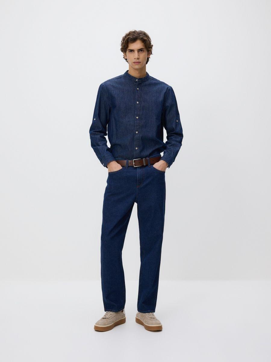 Navy Straight Fit Jeans, Navy, large image number 0