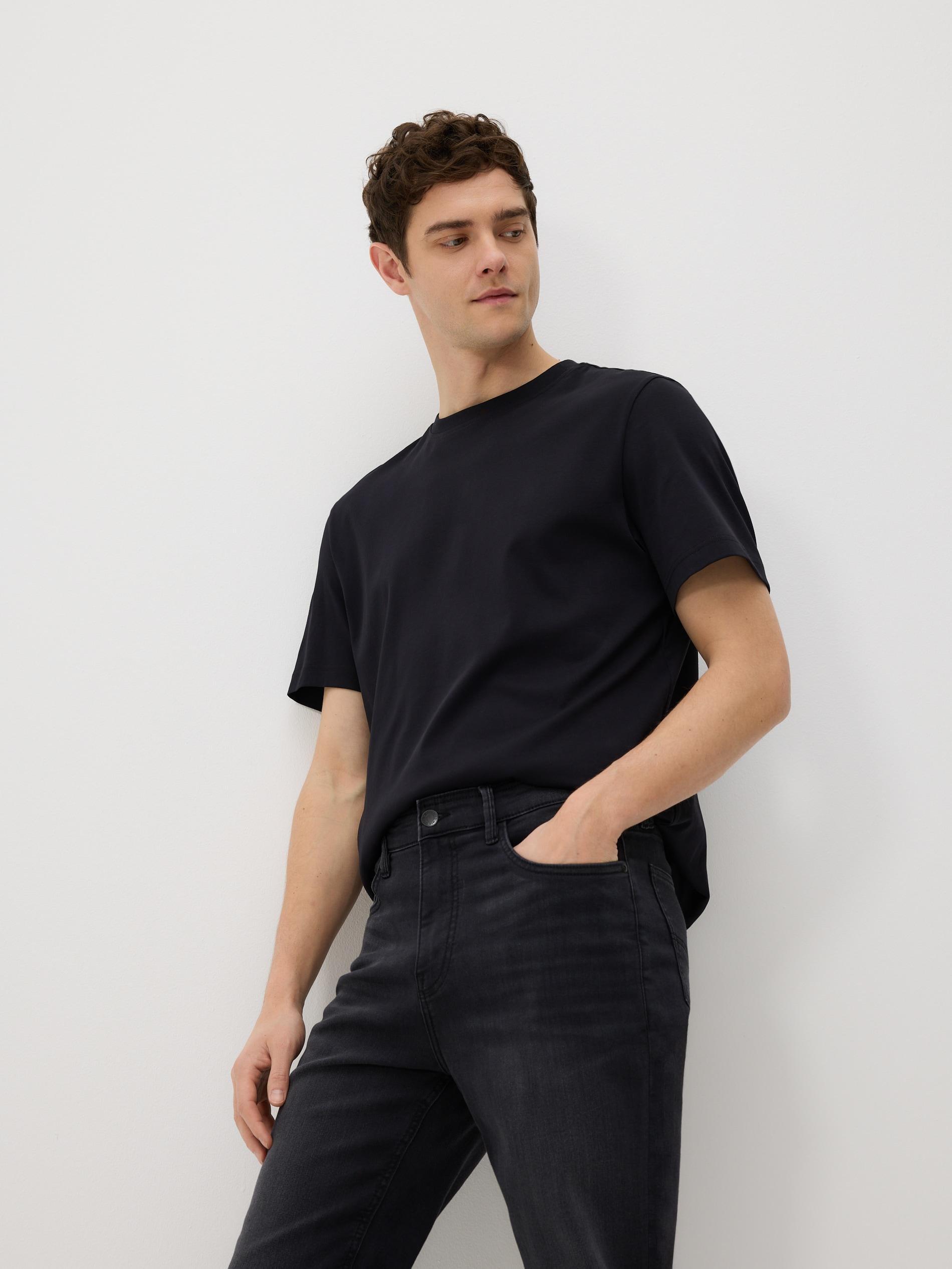 Black Carrot Jeans With Wash Effect, Black, large image number 3