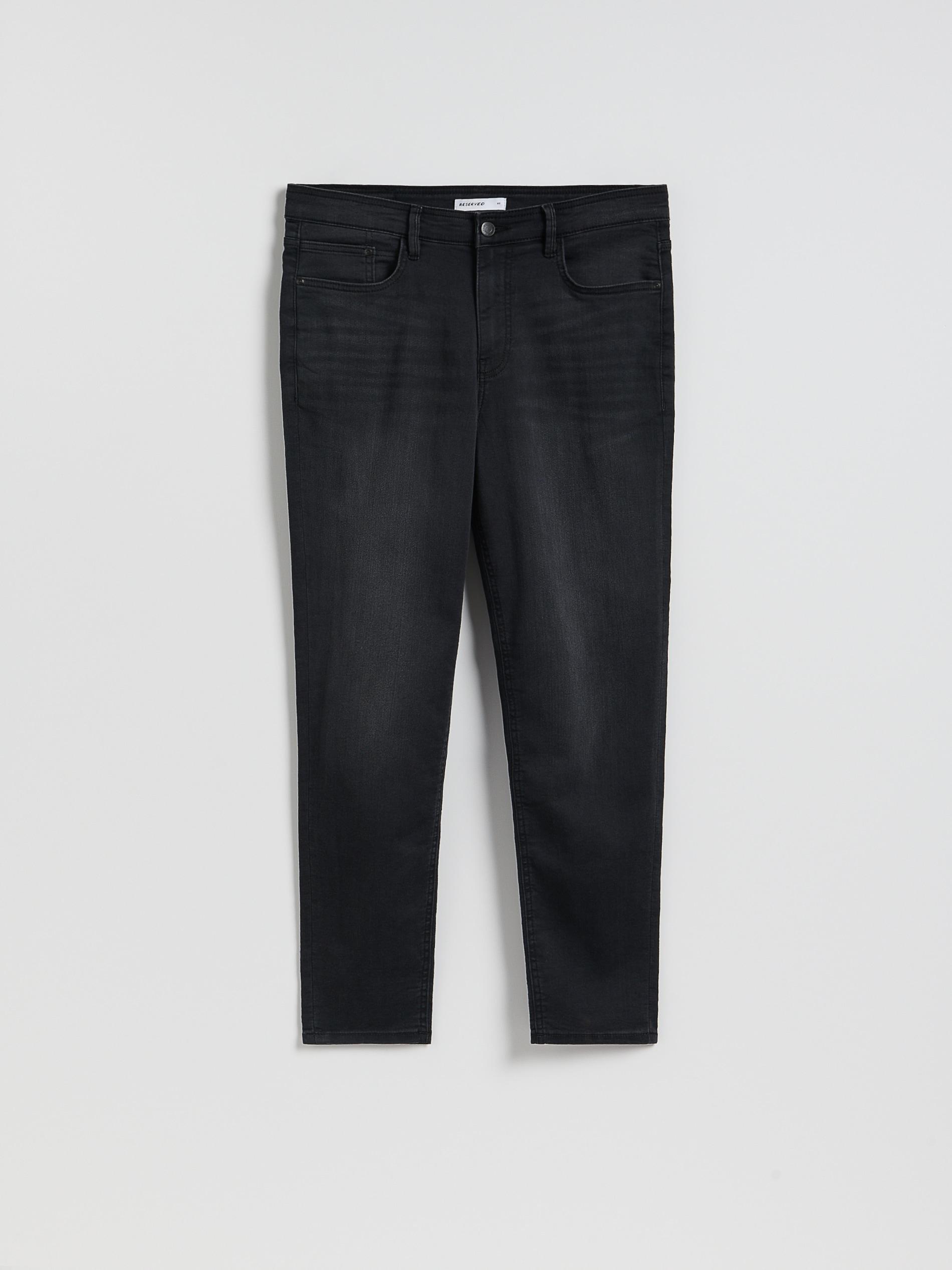 Black Carrot Jeans With Wash Effect, Black, large image number 4