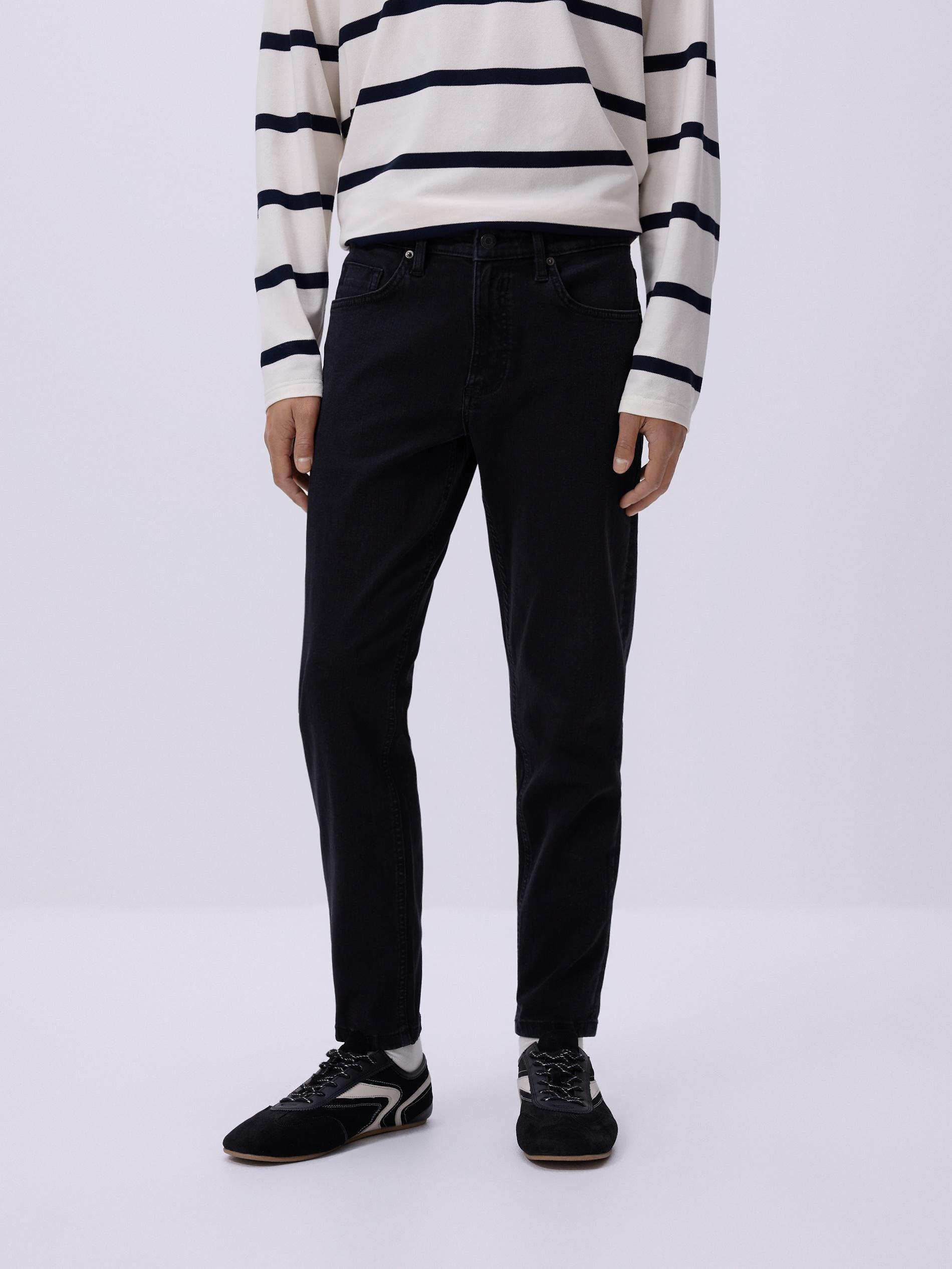 Black Skinny Jeans With Wash Effect, Black, large image number 0