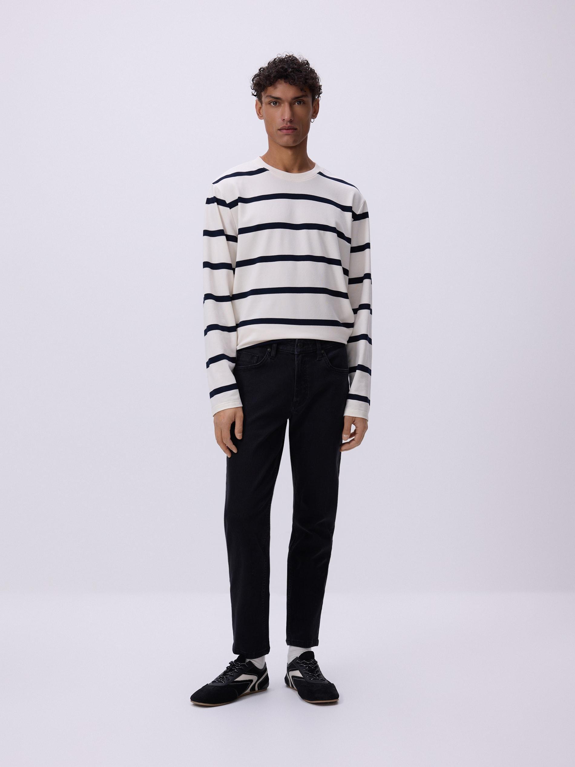 Black Skinny Jeans With Wash Effect, Black, large image number 1