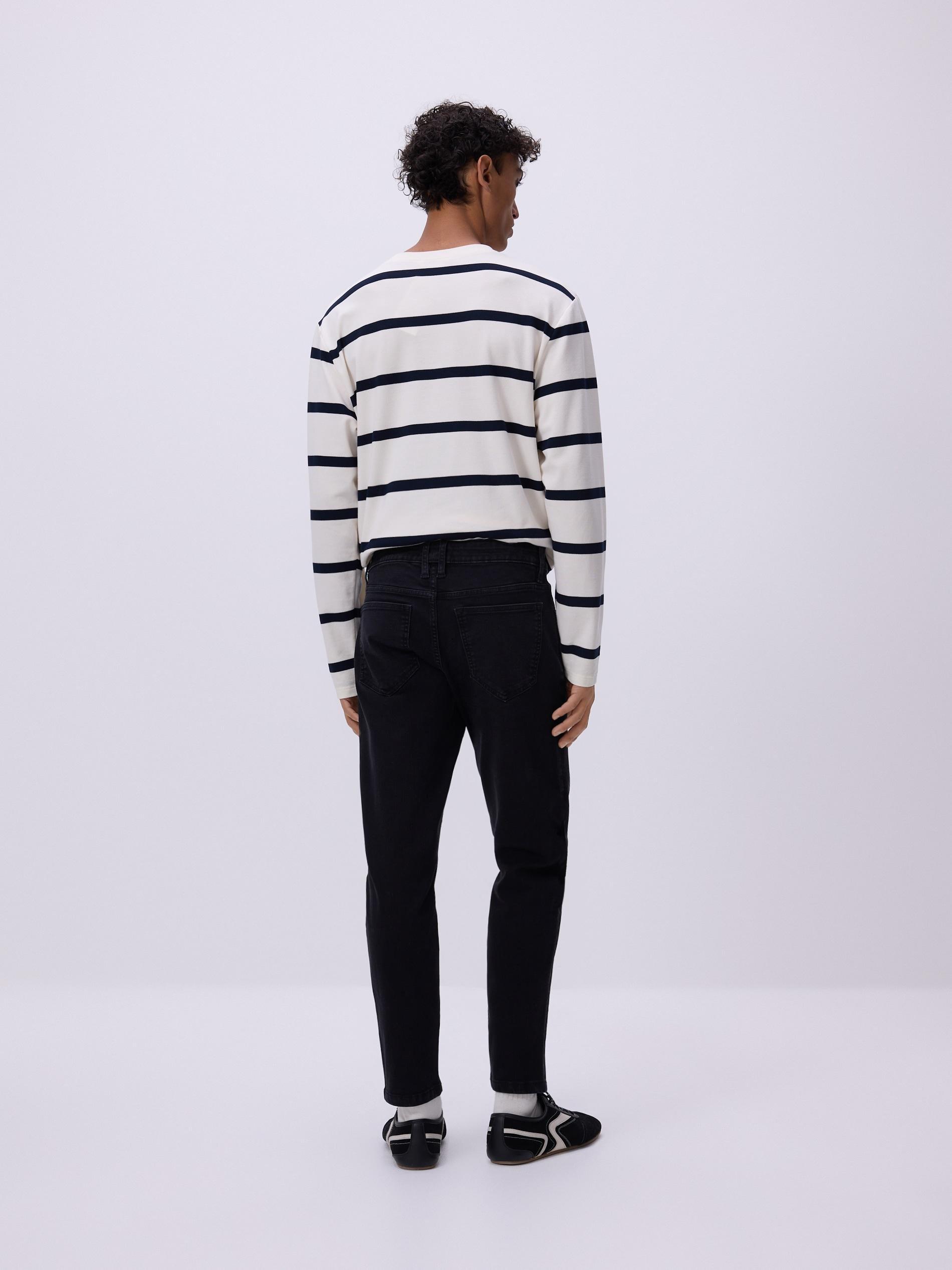 Black Skinny Jeans With Wash Effect, Black, large image number 2