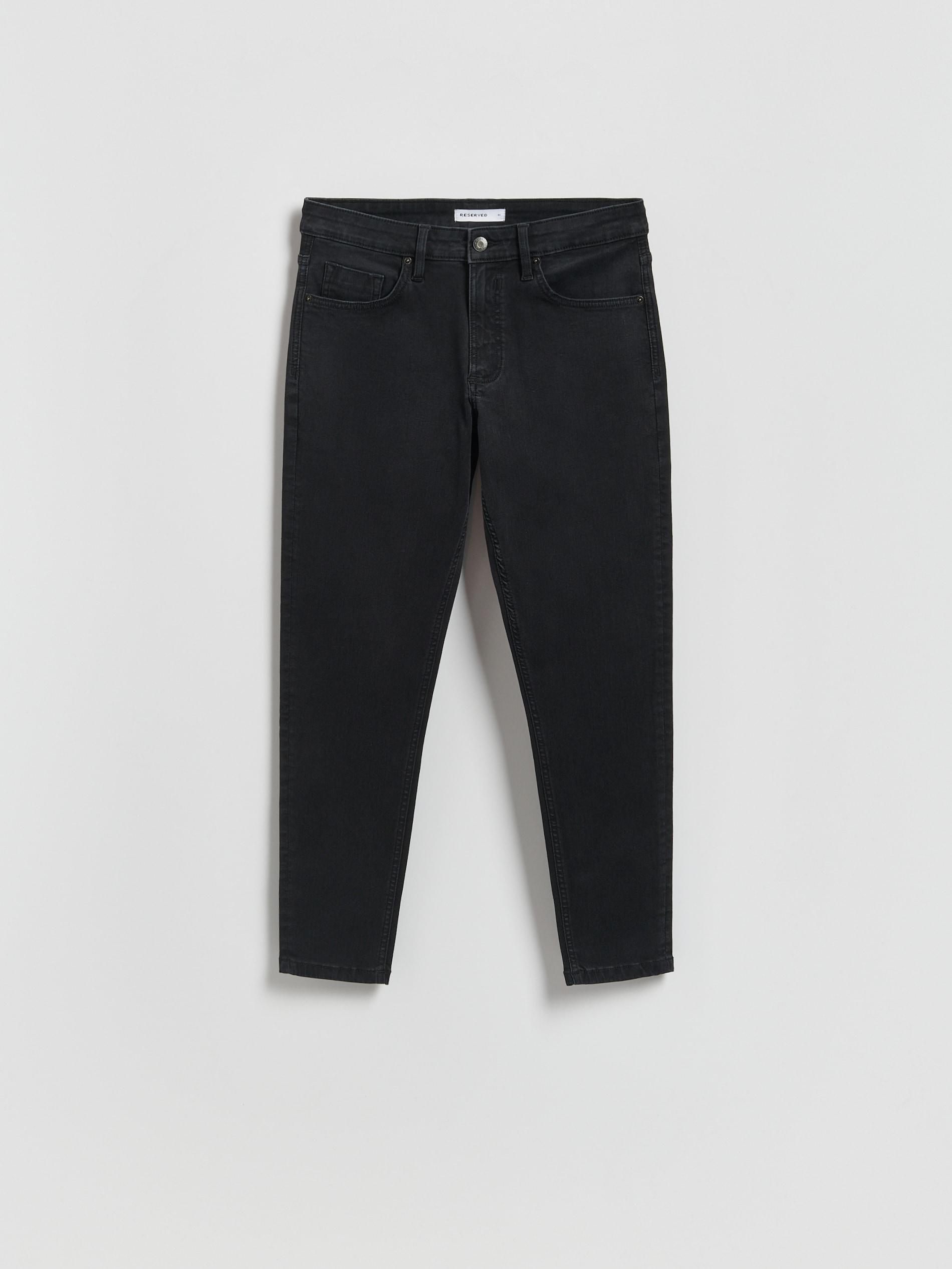 Black Skinny Jeans With Wash Effect, Black, large image number 3