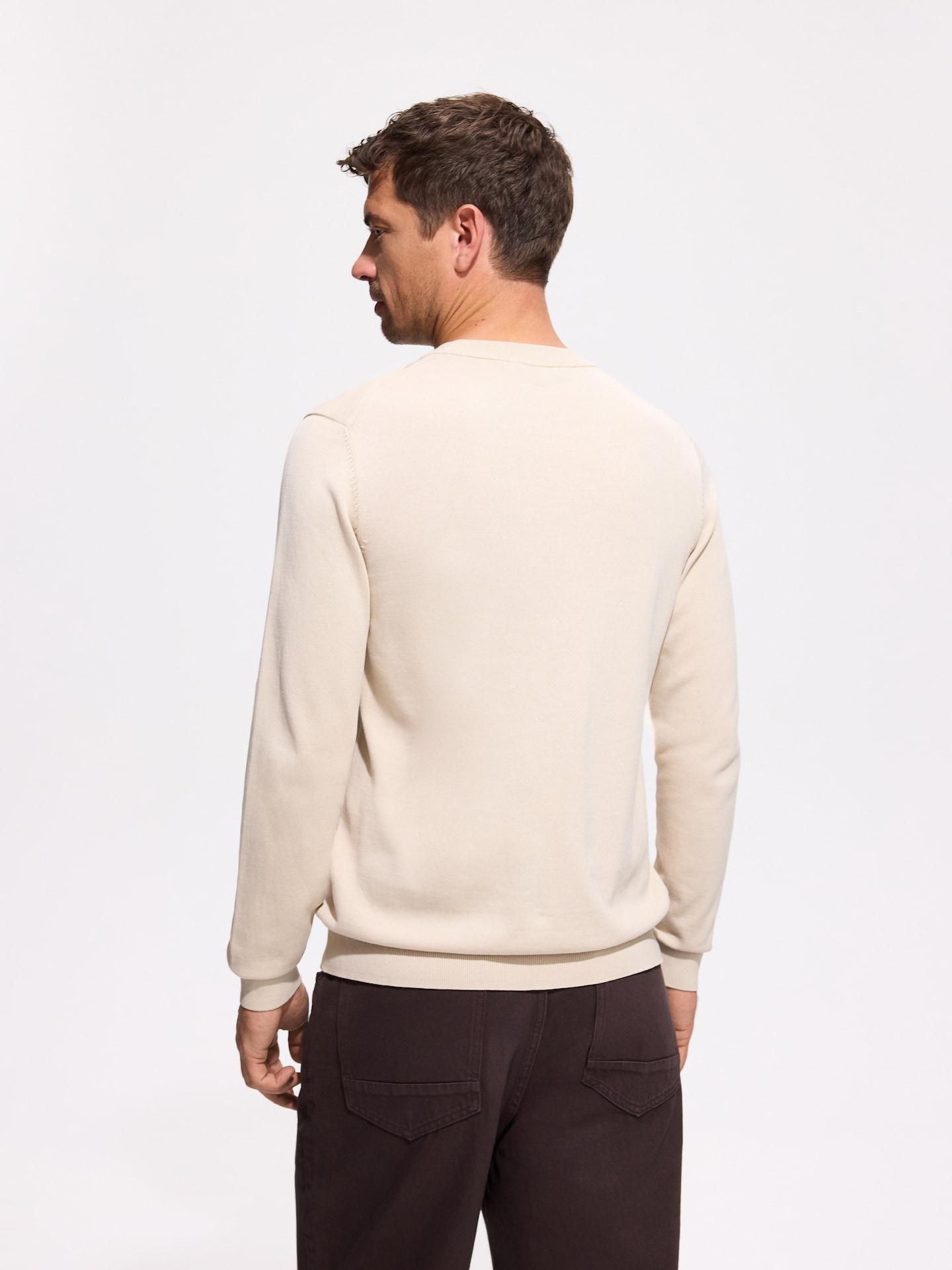 Beige Cotton Jumper, Beige, large image number 3