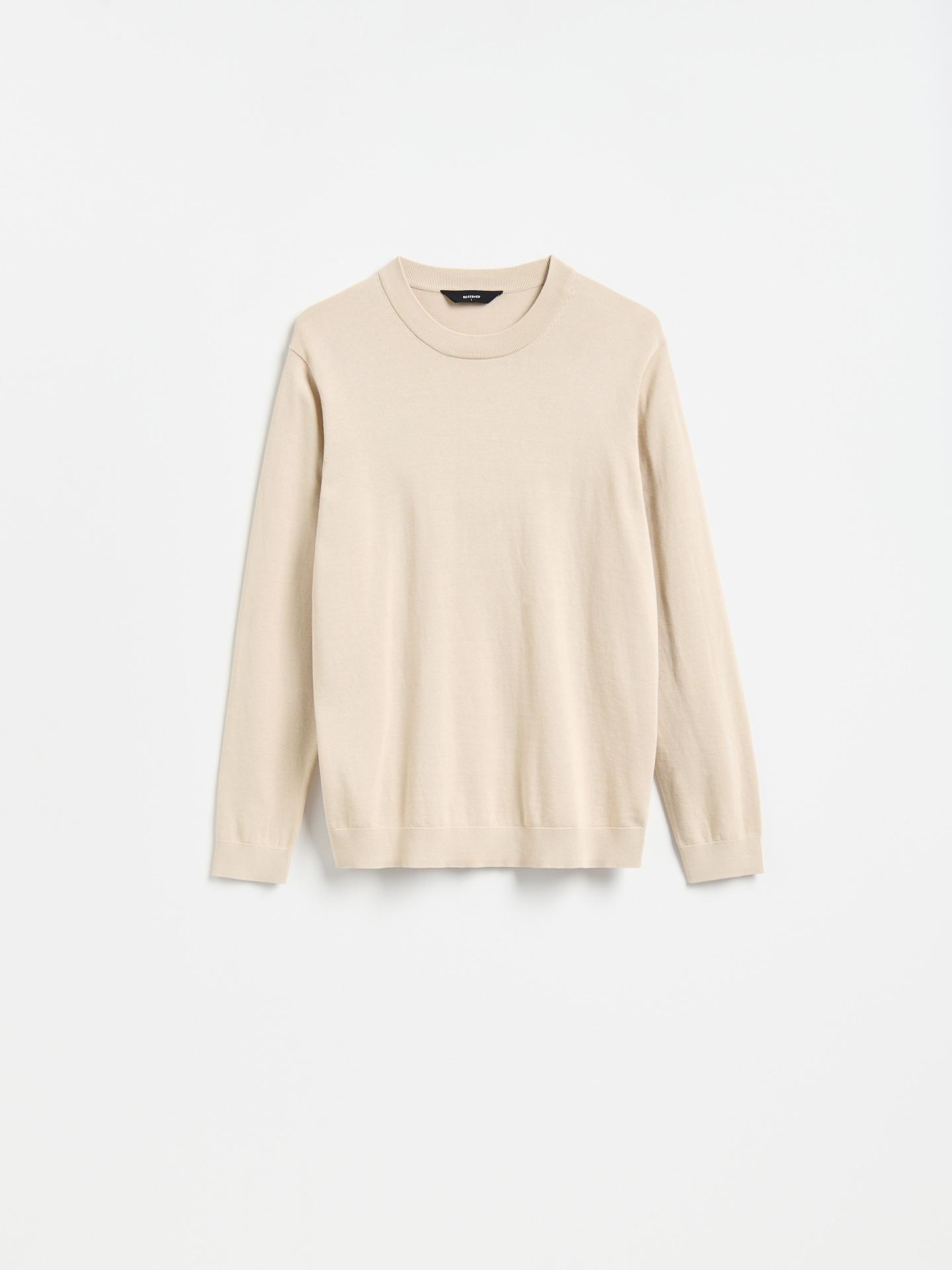 Beige Cotton Jumper, Beige, large image number 4