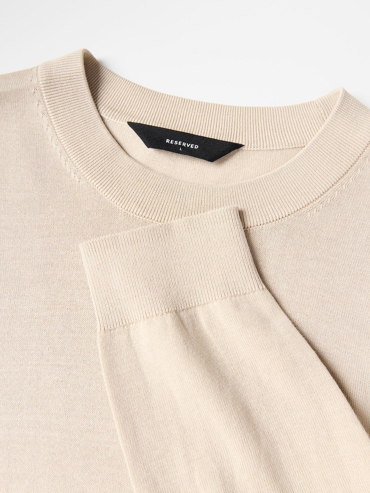 Beige Cotton Jumper, Beige, large image number 5