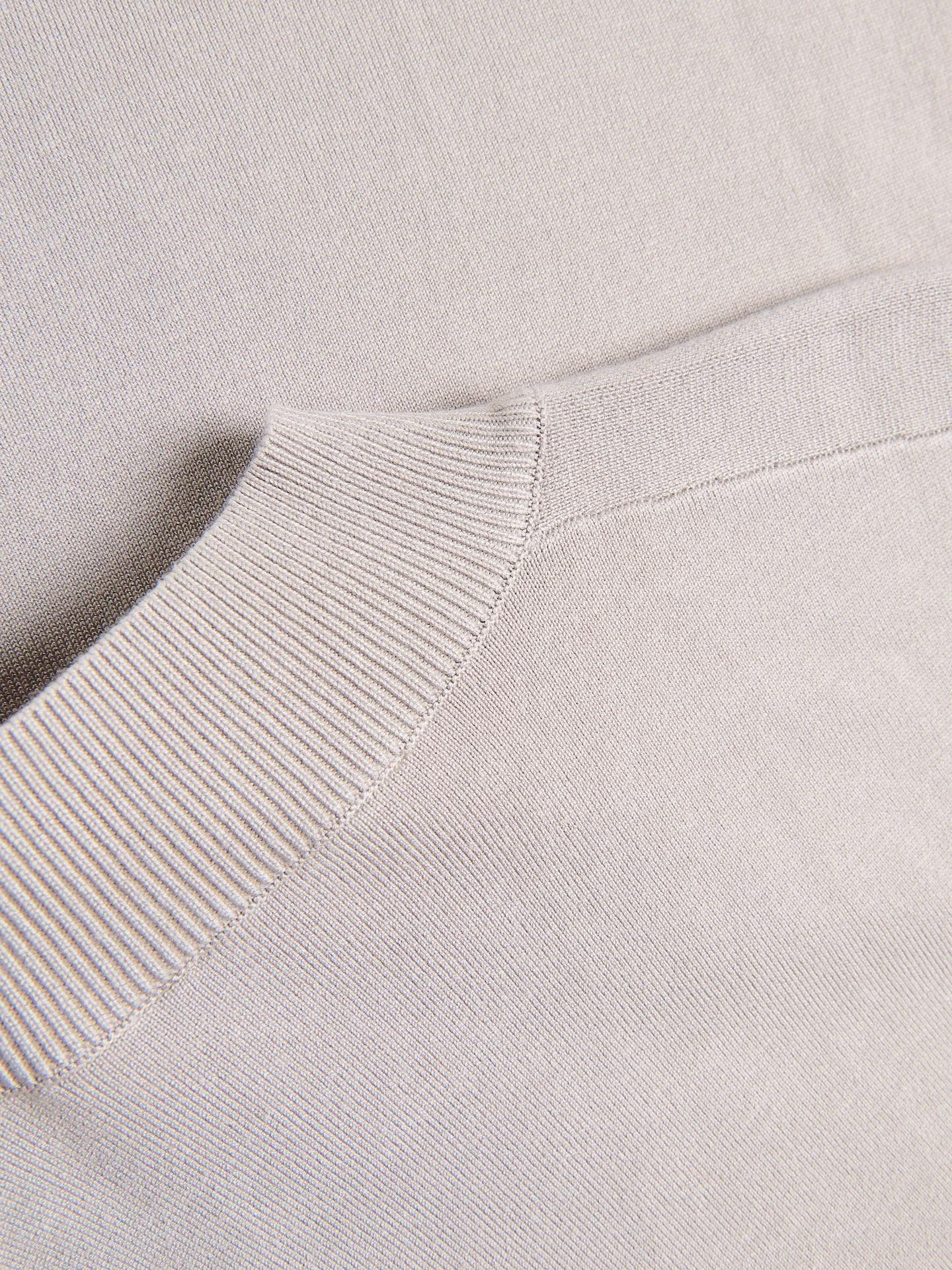 Beige Plain Mock Neck Jumper, Beige, medium
