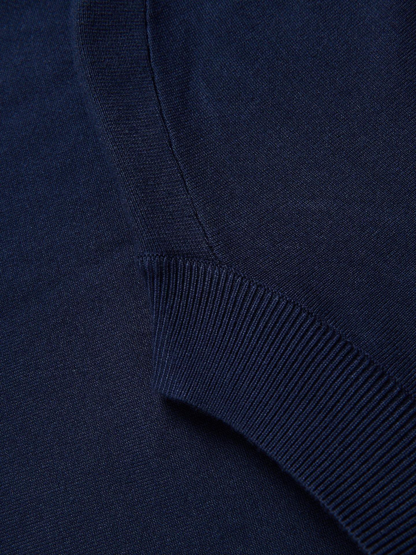 Navy Plain Mock Neck Jumper, Navy, large image number 1