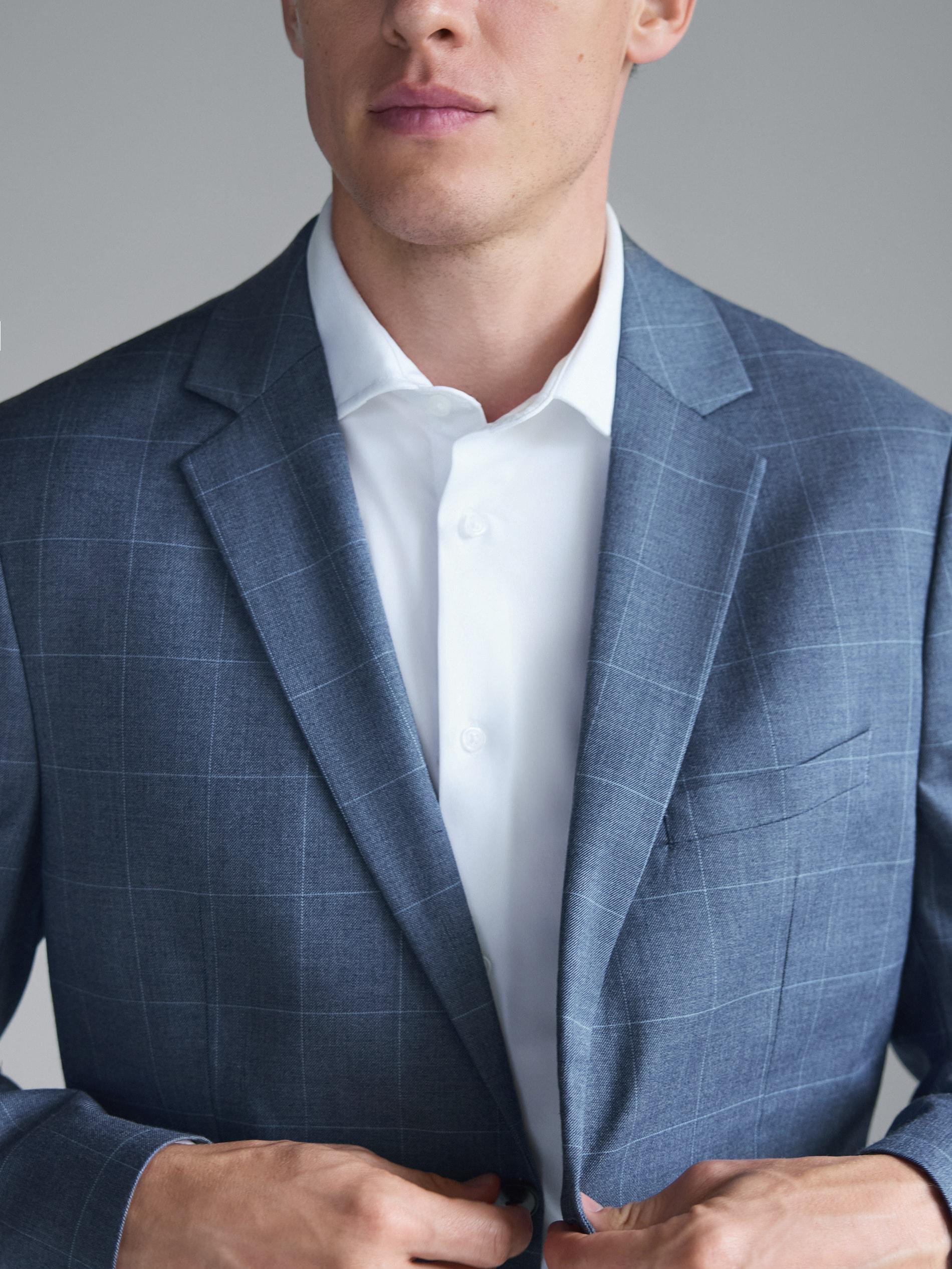 INDIGO Check slim fit blazer, 7401_57P, large image number 0