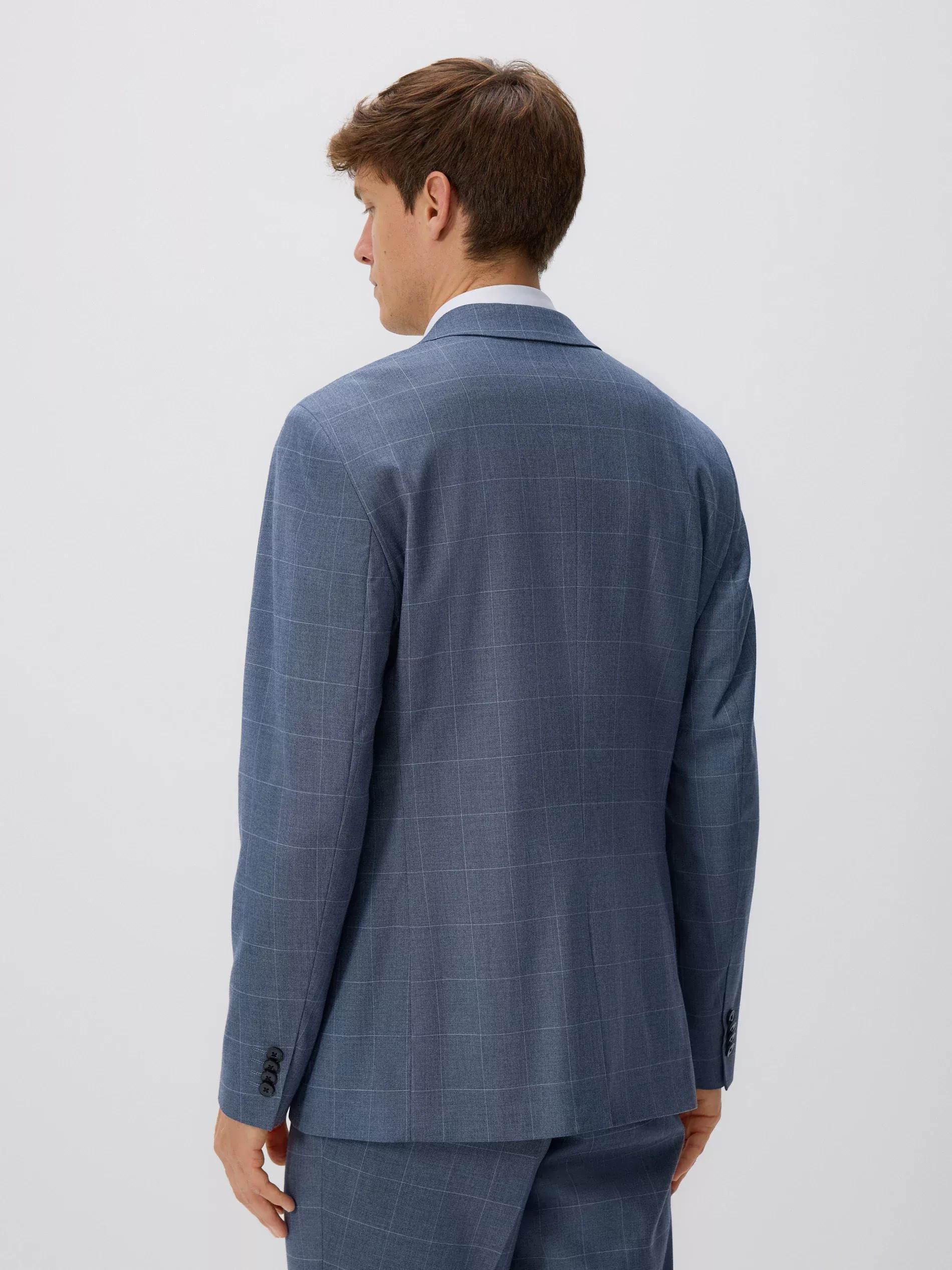 INDIGO Check slim fit blazer, 7401_57P, large image number 4