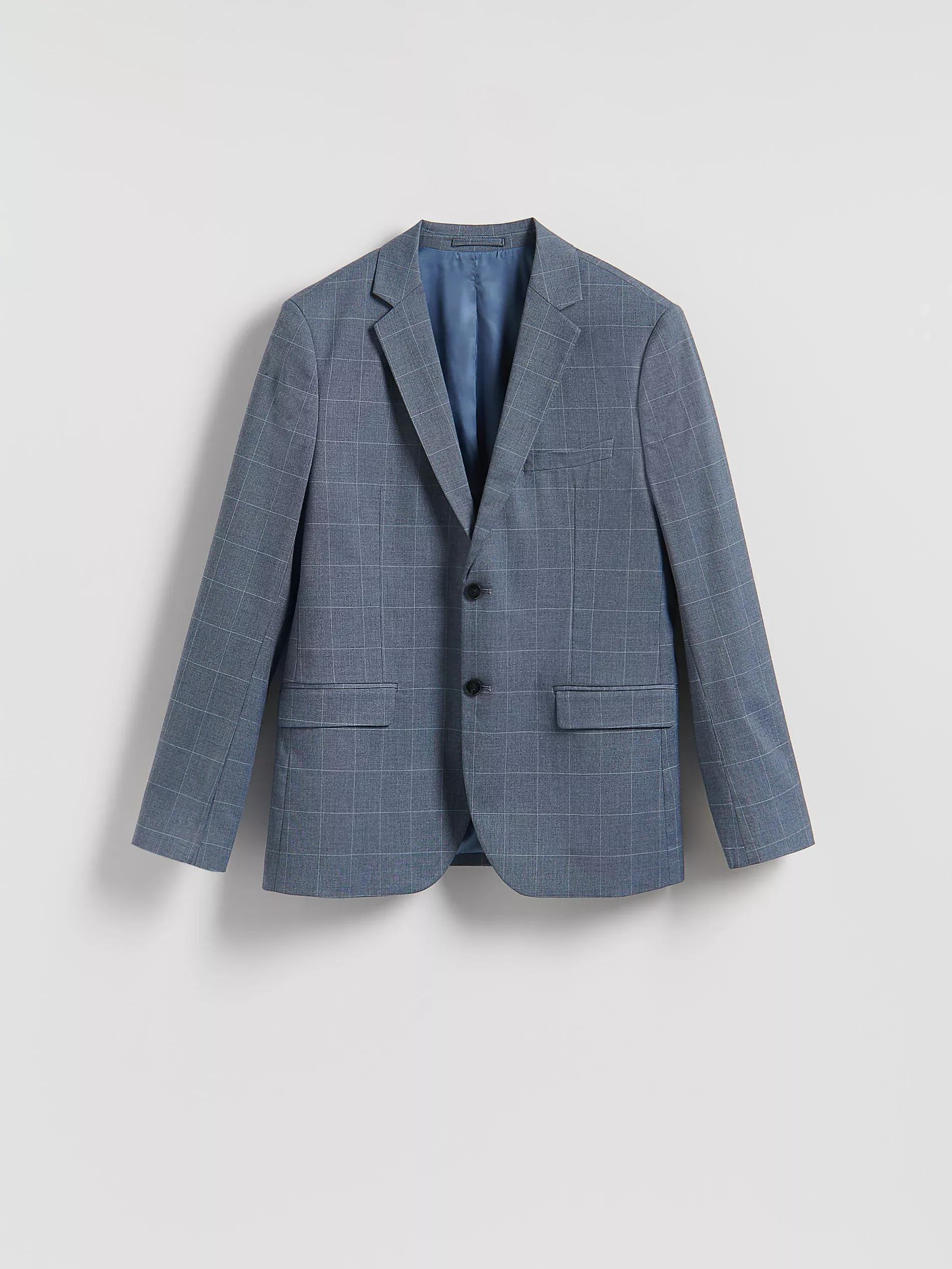 INDIGO Check slim fit blazer, 7401_57P, large image number 5