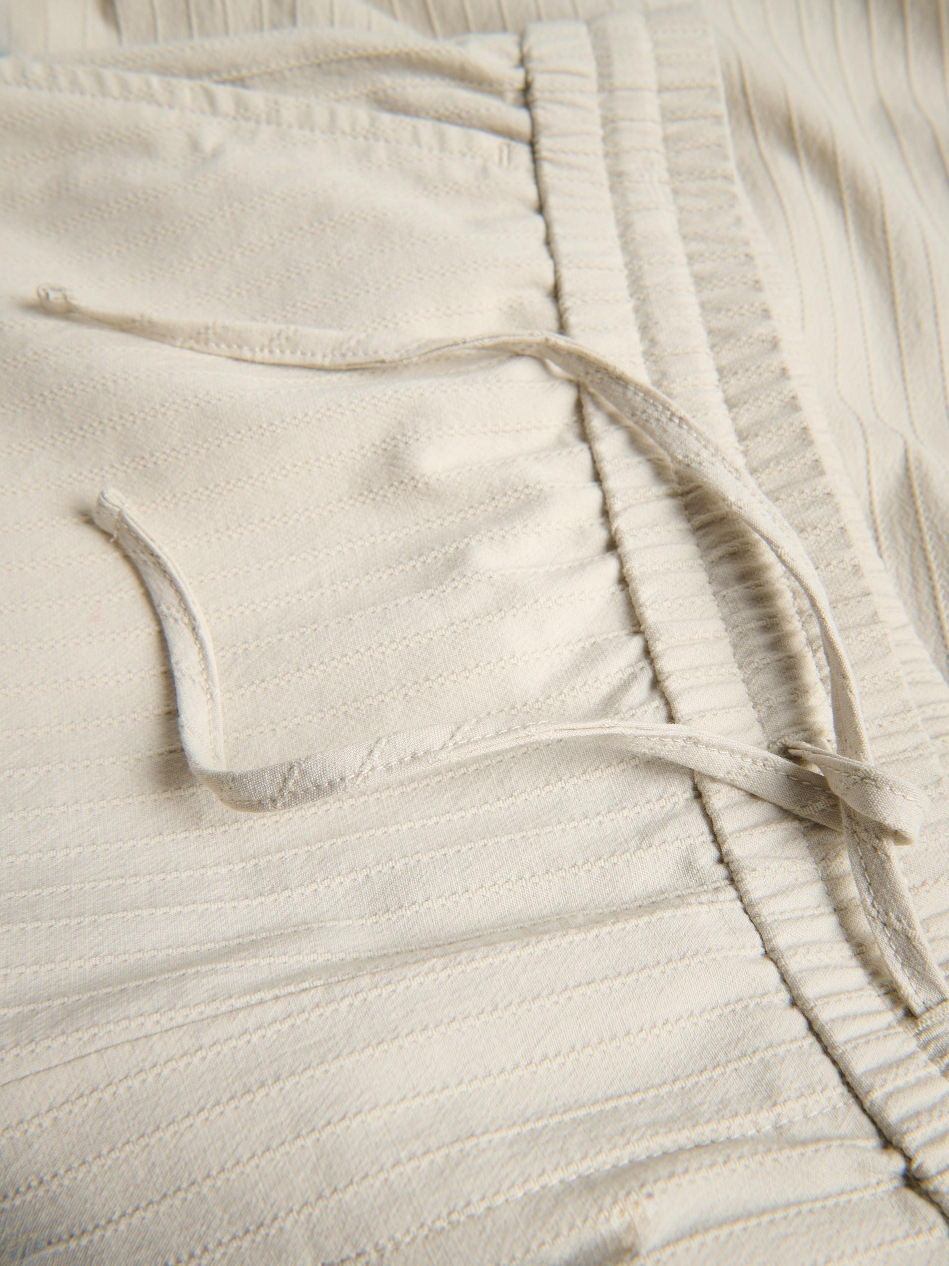 Beige Loose Structural Shorts, , large image number 2