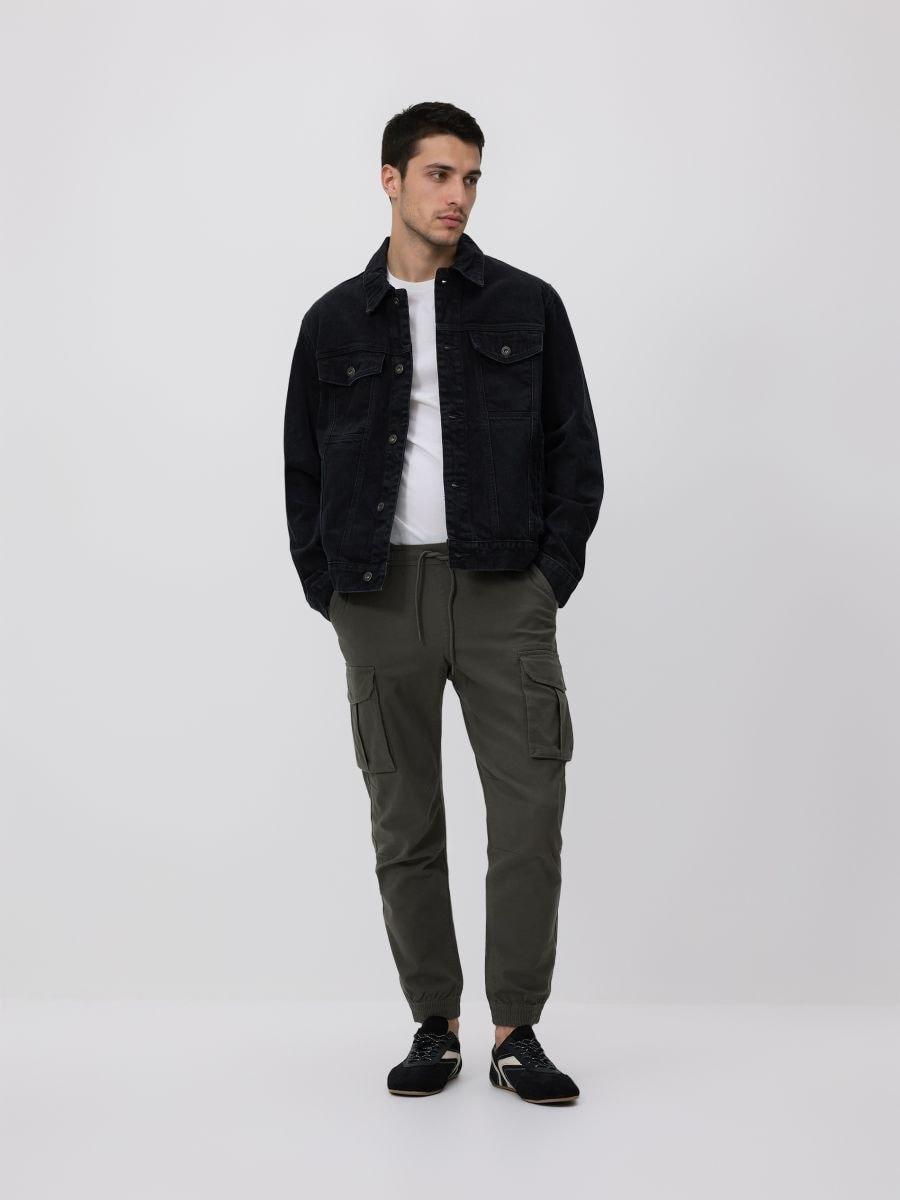 Green Cargo Joggers, Khaki, medium
