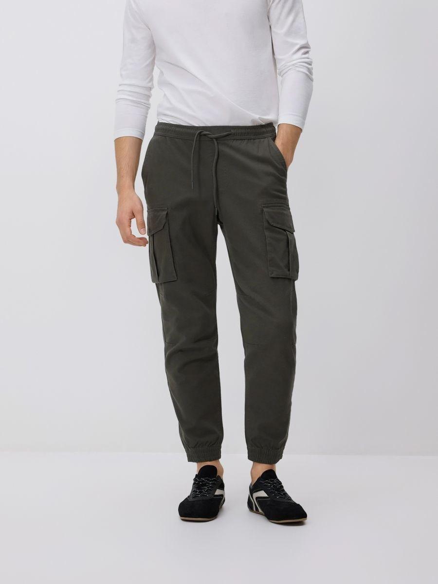 Green Cargo Joggers, Khaki, large image number 2