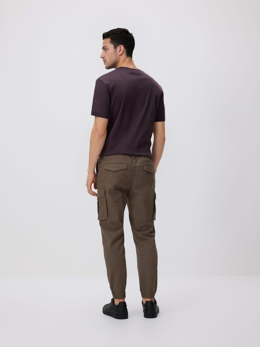 Beige Cargo Joggers, Beige, medium