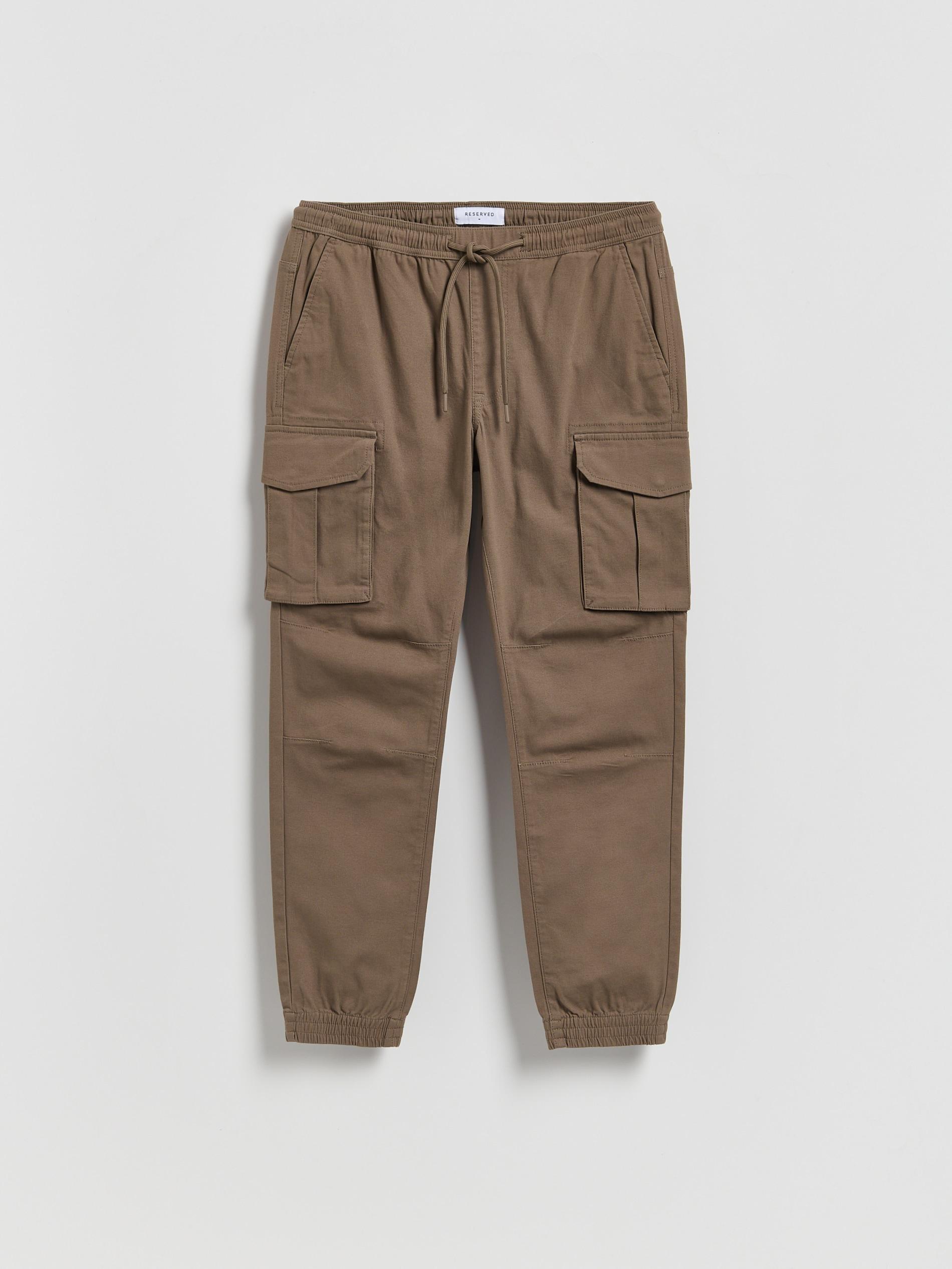 Beige Cargo Joggers, Beige, large image number 3