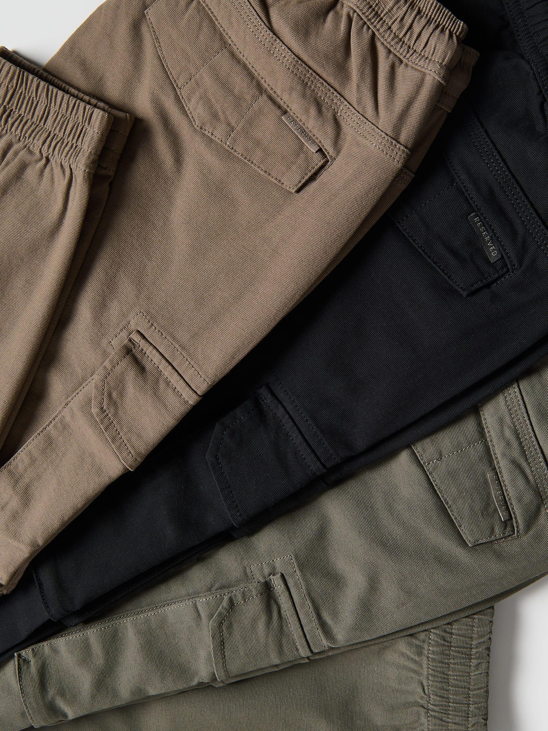 Beige Cargo Joggers, Beige, large image number 4