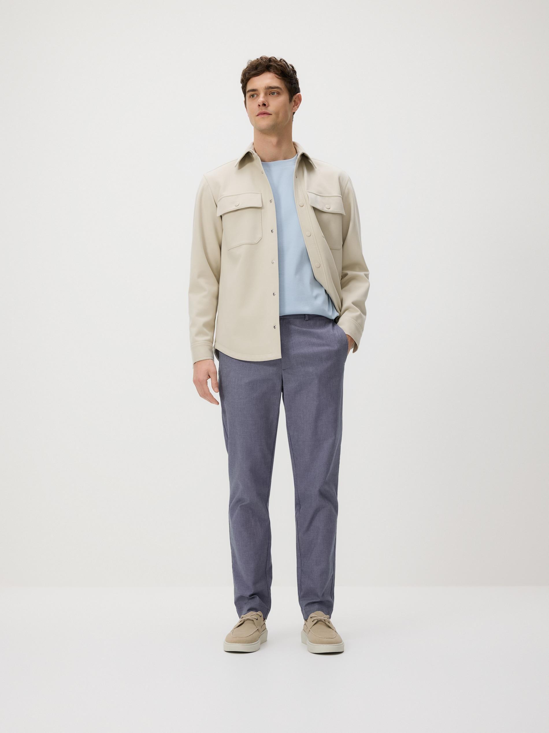 Navy Chino Carrot Trousers, Navy, large image number 1