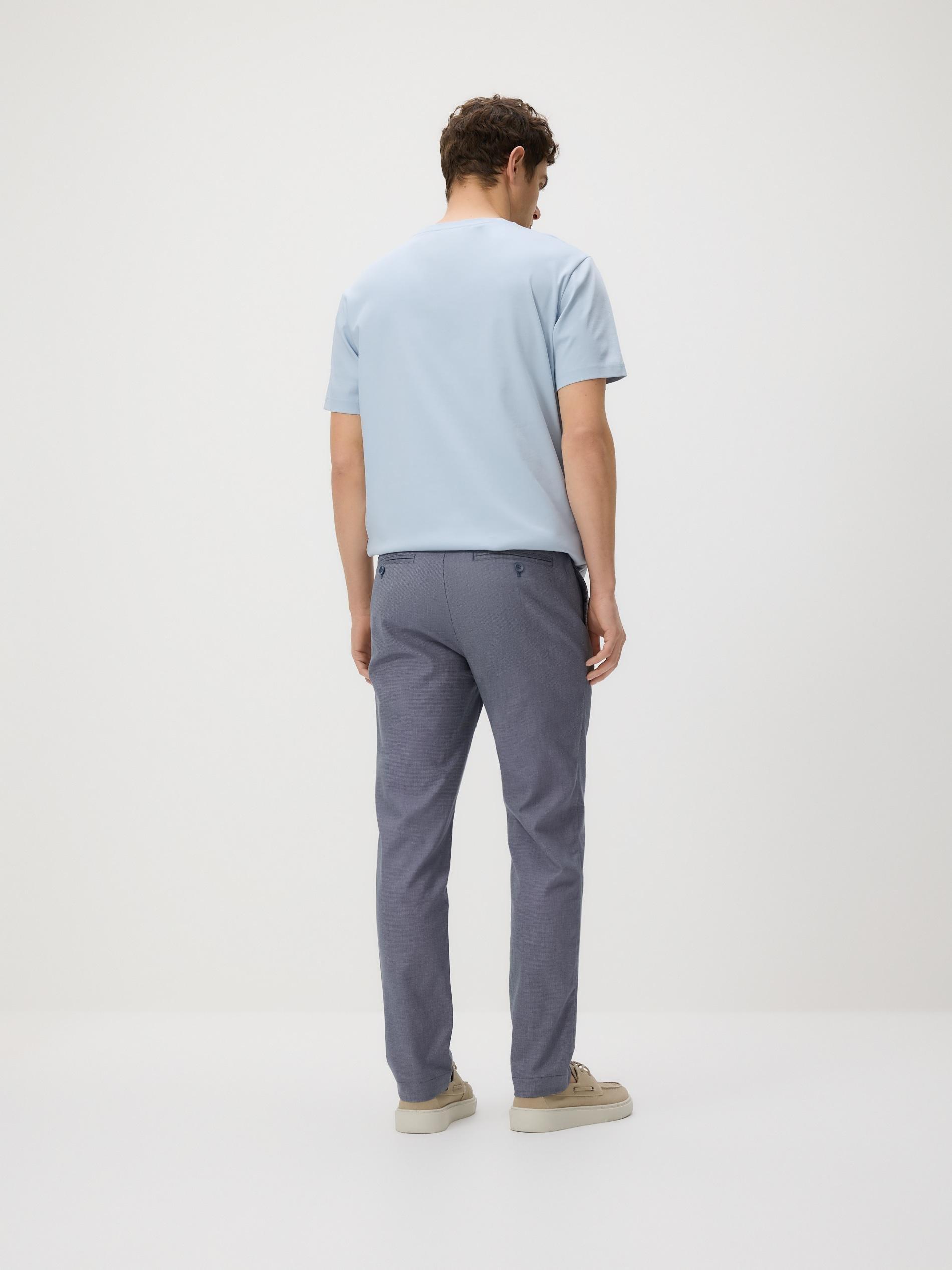 Navy Chino Carrot Trousers, Navy, large image number 2
