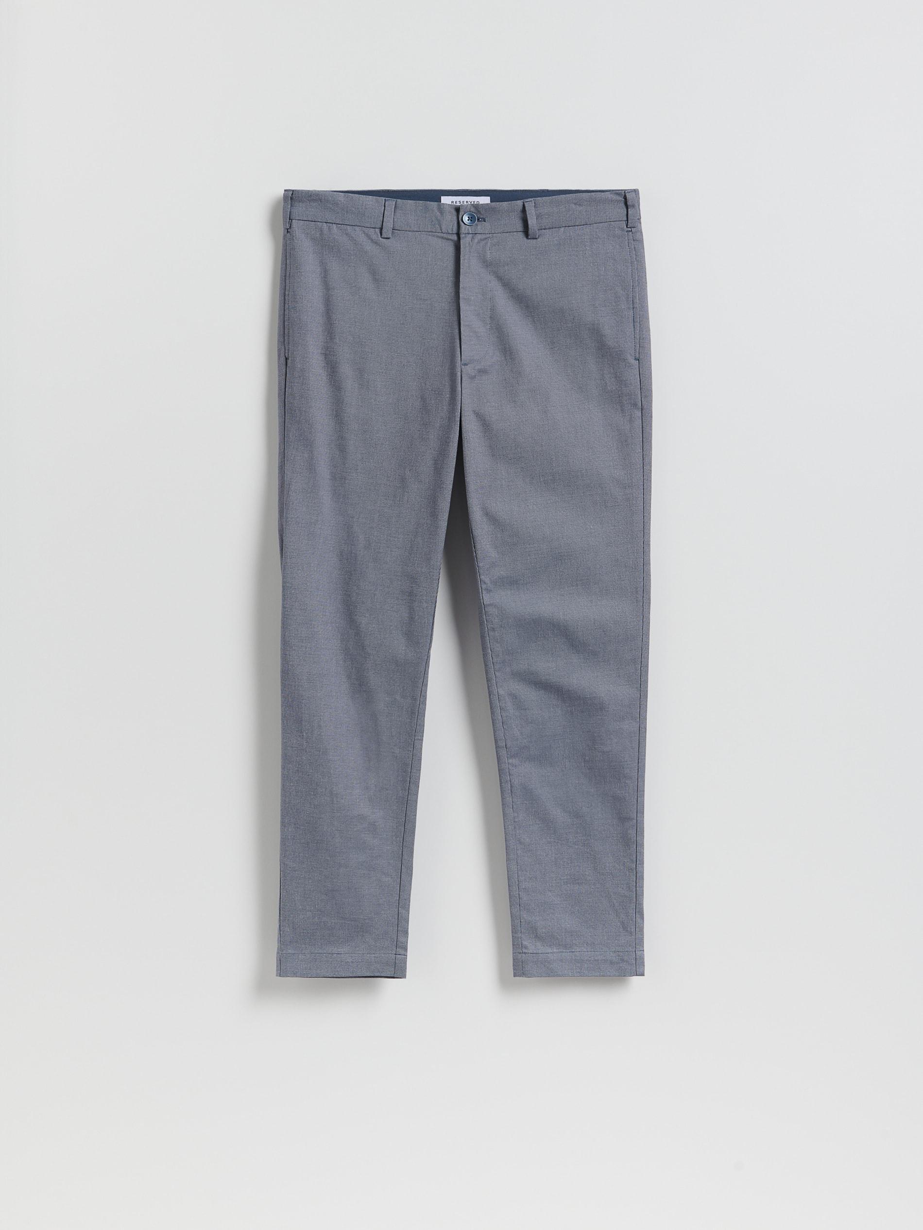 Navy Chino Carrot Trousers, Navy, large image number 3