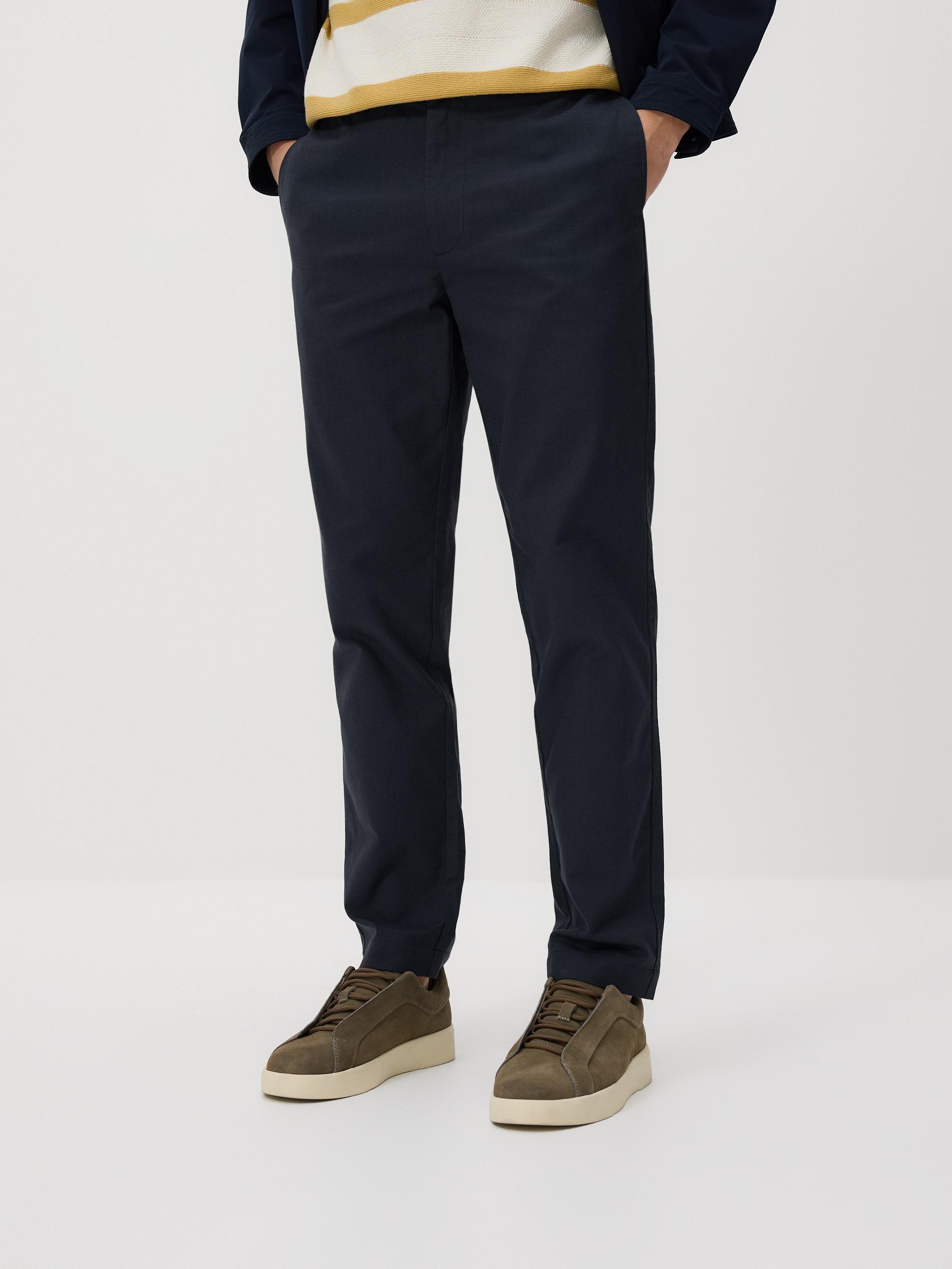 Black Chino Carrot Trousers, Black, large image number 1