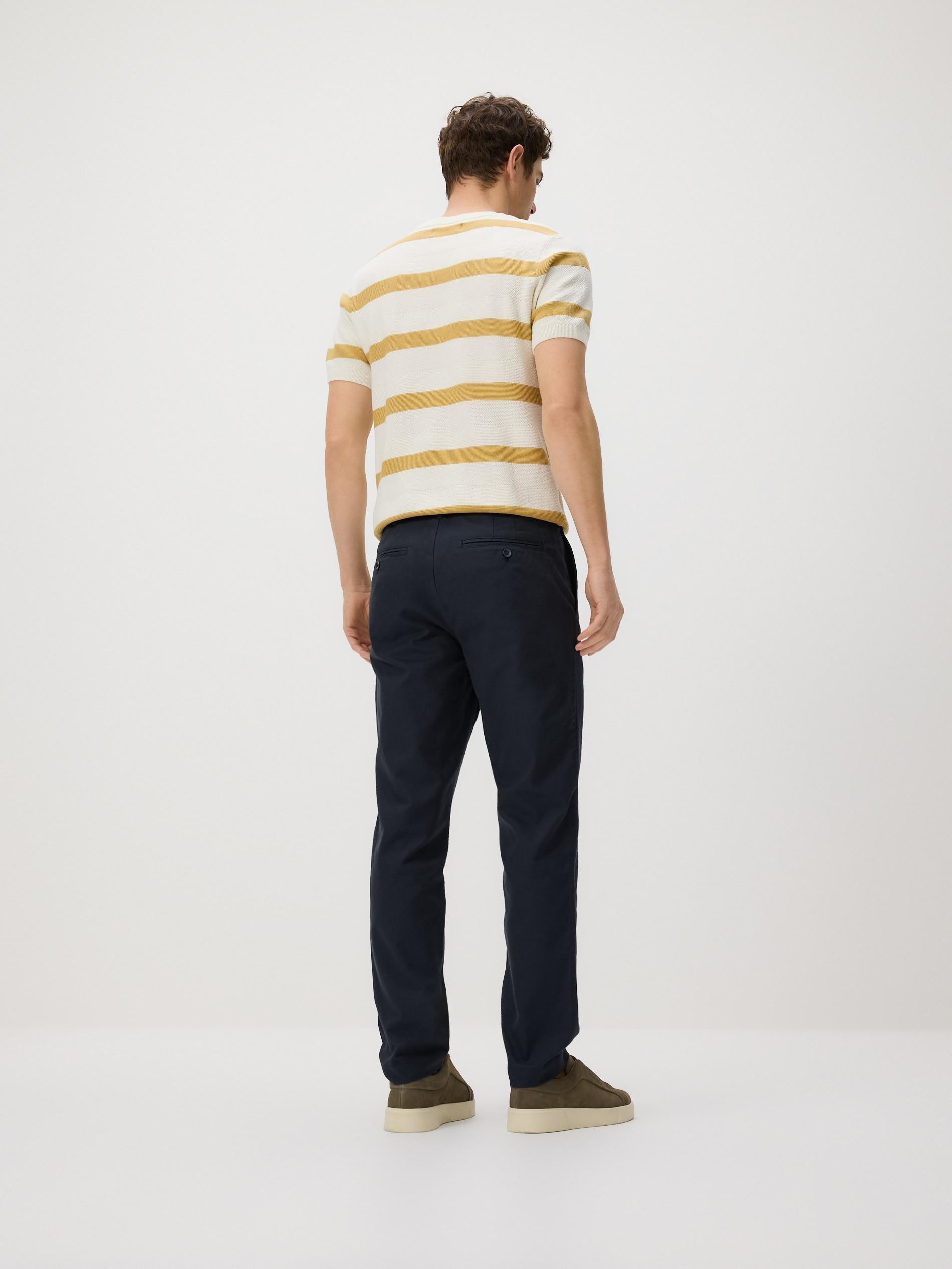 Black Chino Carrot Trousers, Black, large image number 2
