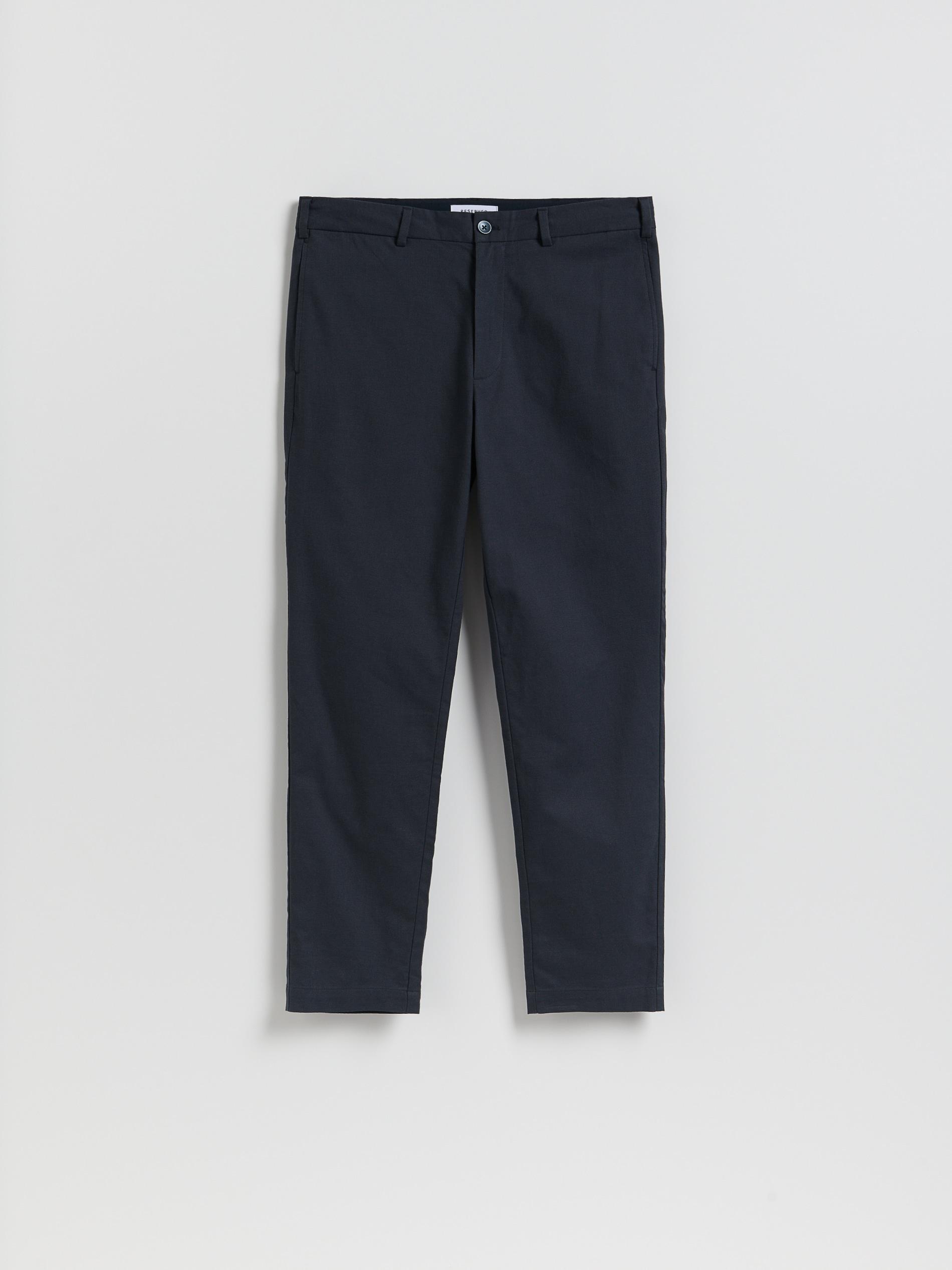 Black Chino Carrot Trousers, Black, large image number 3