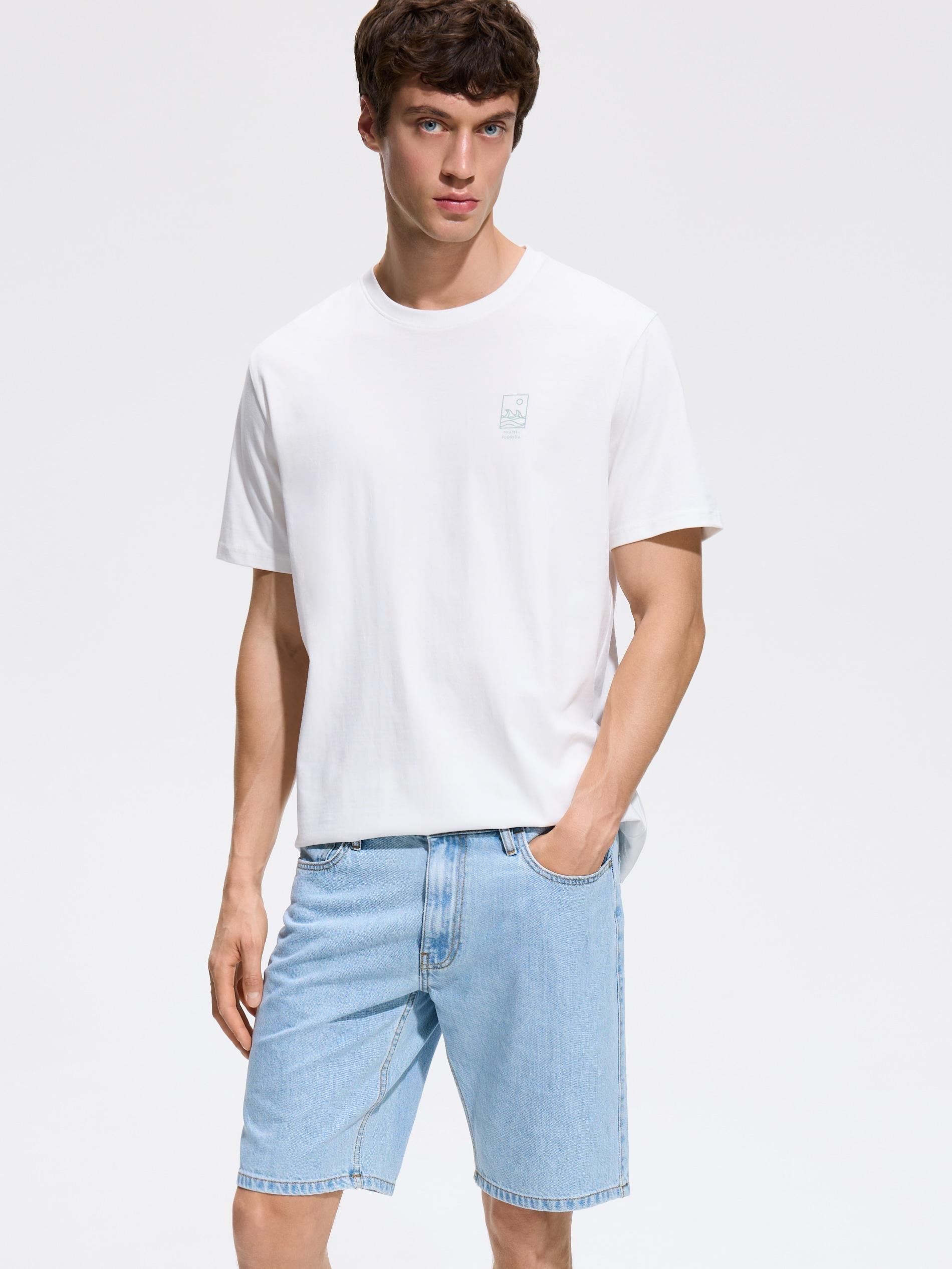 شورت مستقيم دنيم أزرق, Blue, medium