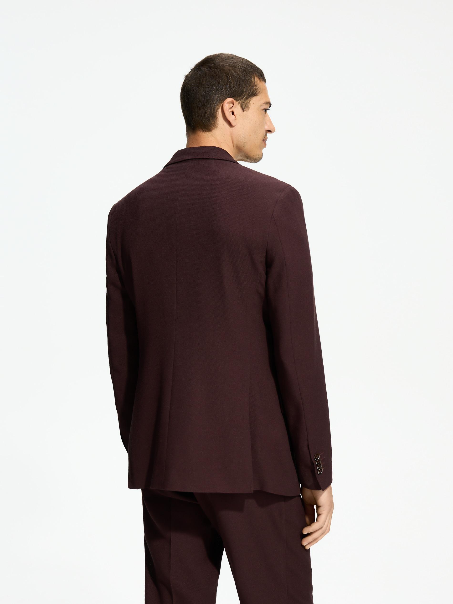 Maroon Slim Fit Blazer, Burgundy, large image number 3