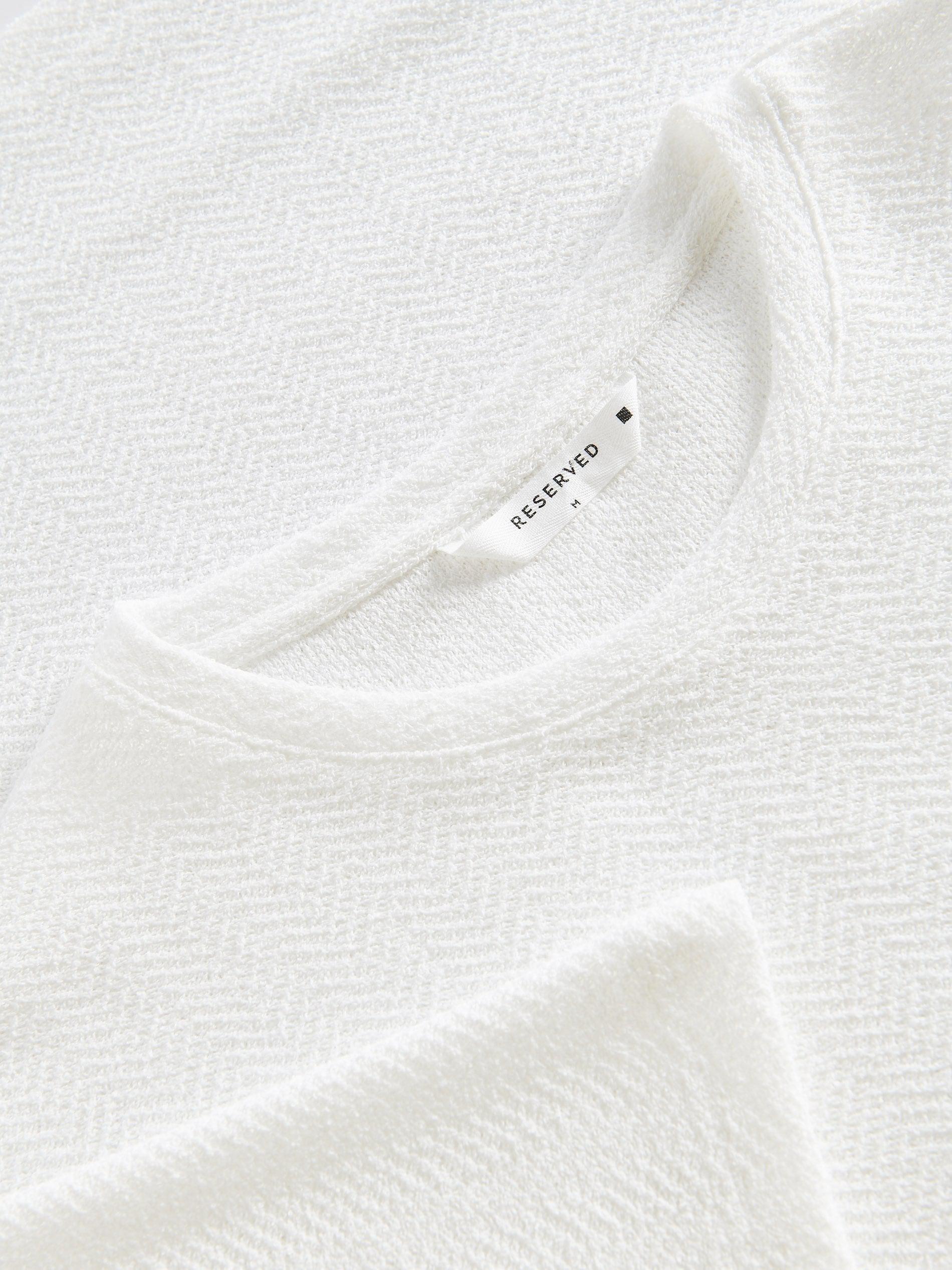 Beige Structural Jersey Regular T-Shirt, , large image number 5