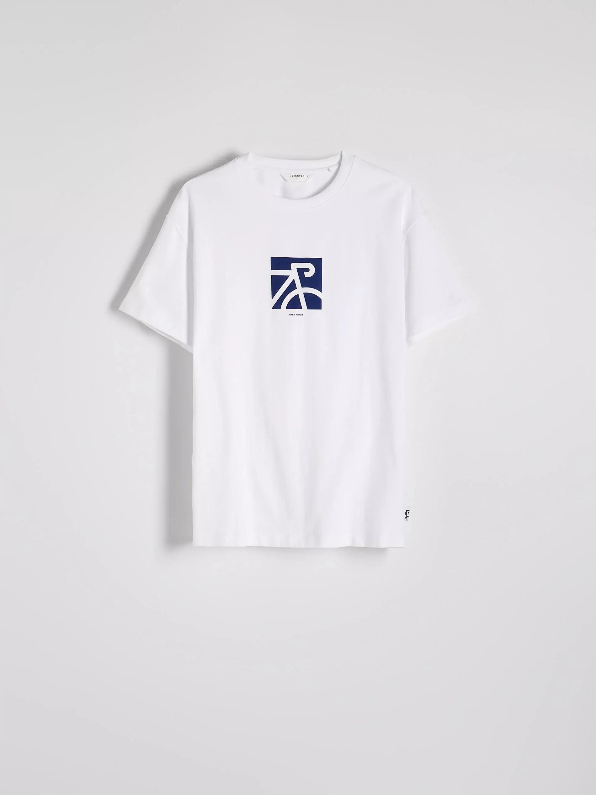 White Comfort Fit T-Shirt With Print, , large image number 3