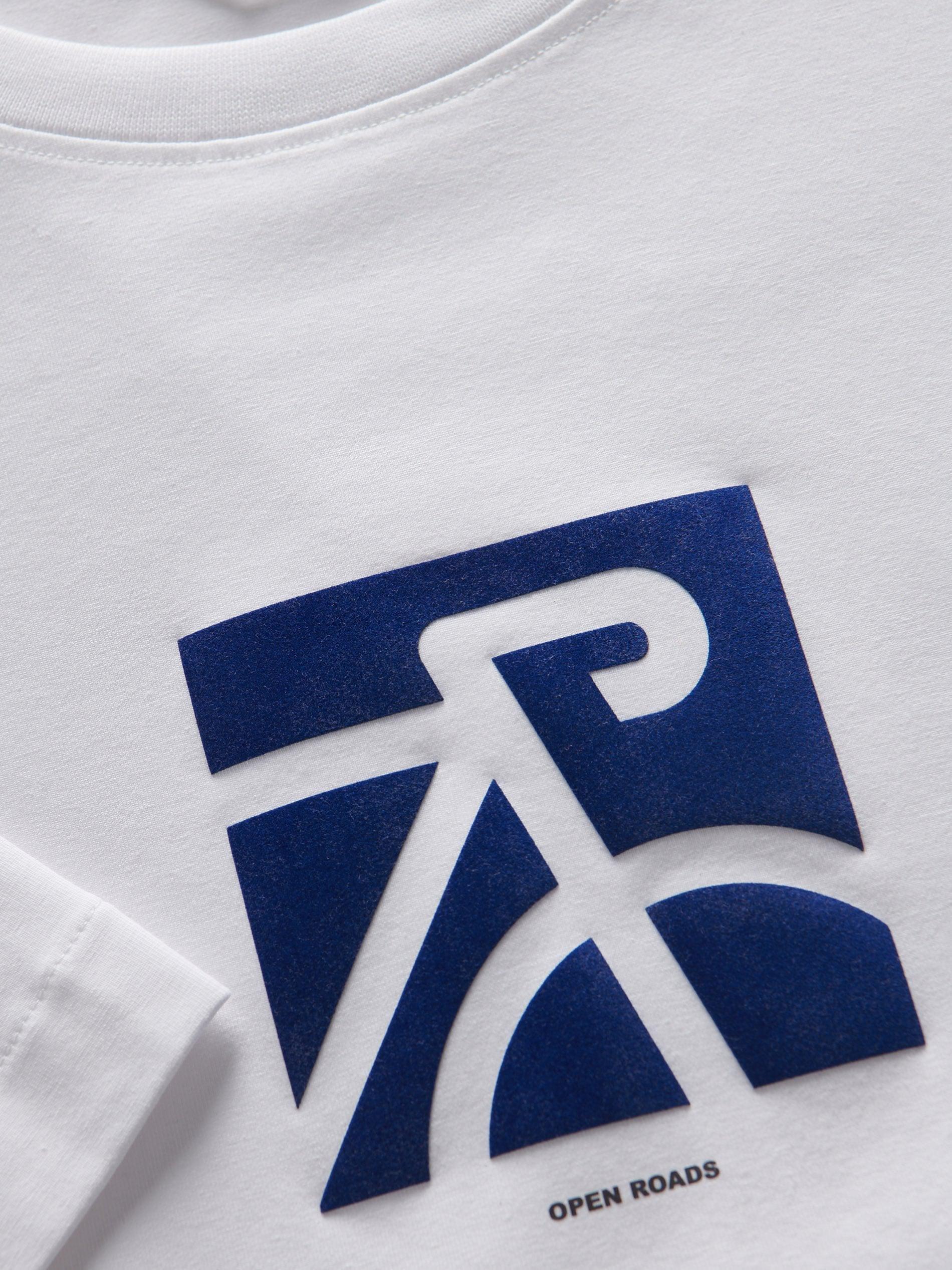 White Comfort Fit T-Shirt With Print, , large image number 4