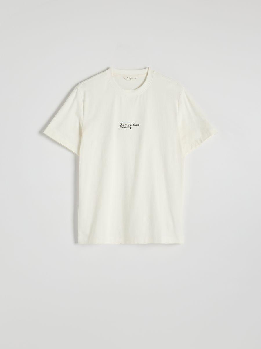 Cream Regular T-Shirt With Print, , large image number 2