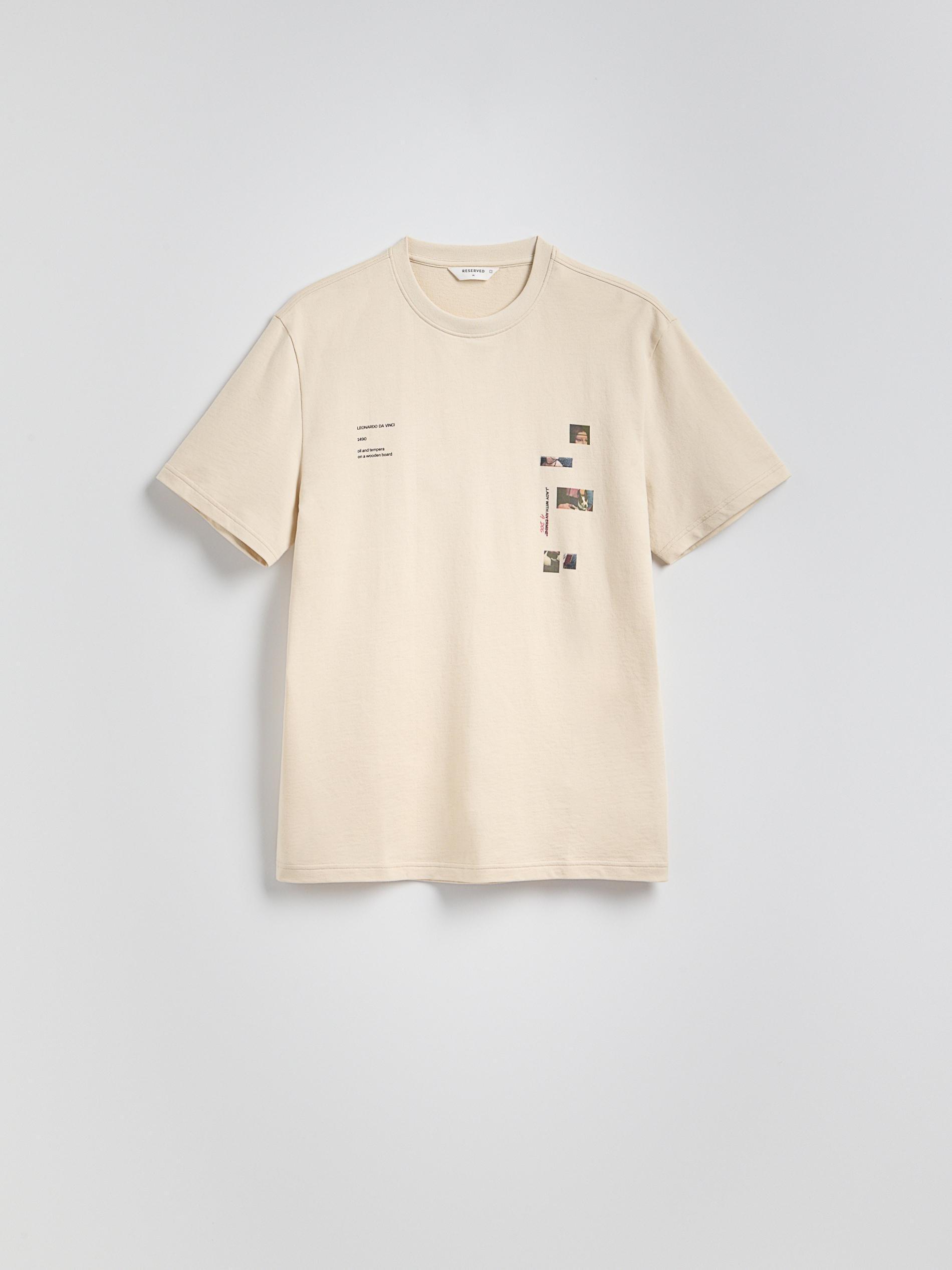 تيشيرت بيج بقصة عادية بطبعة, Beige, large image number 7