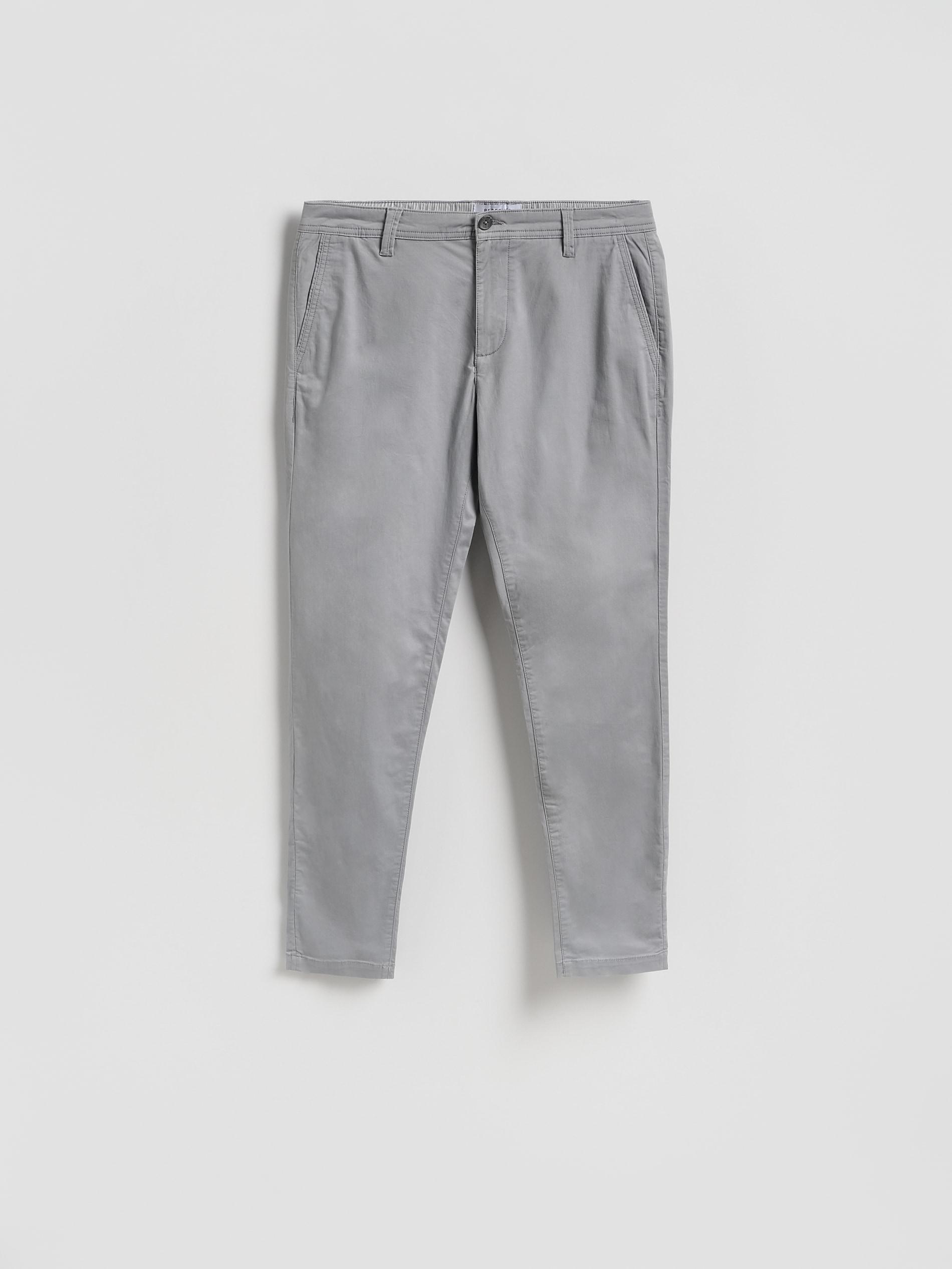 Grey Chino Slim Fit Trousers, Light grey, large image number 3