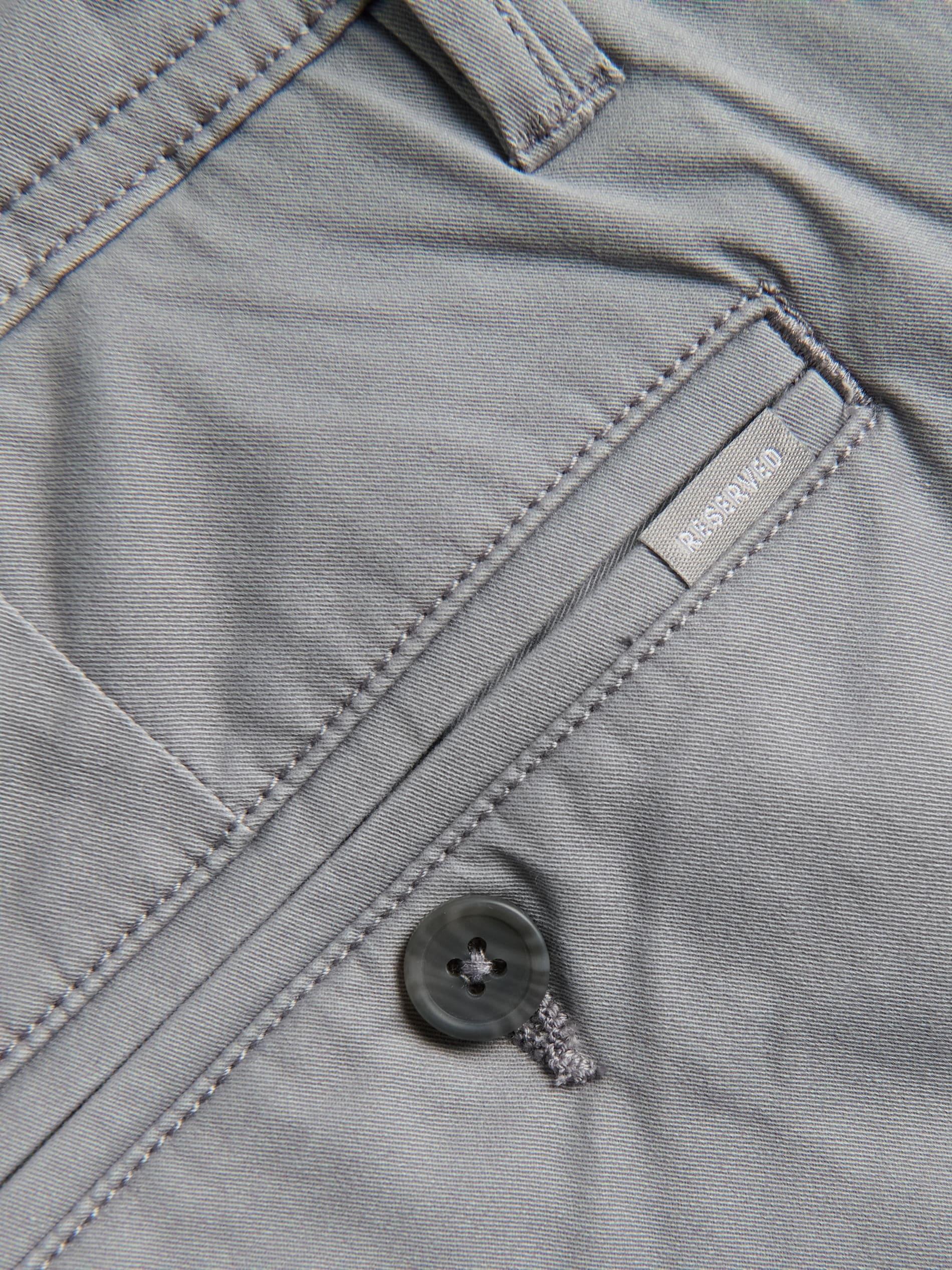 Grey Chino Slim Fit Trousers, Light grey, large image number 4