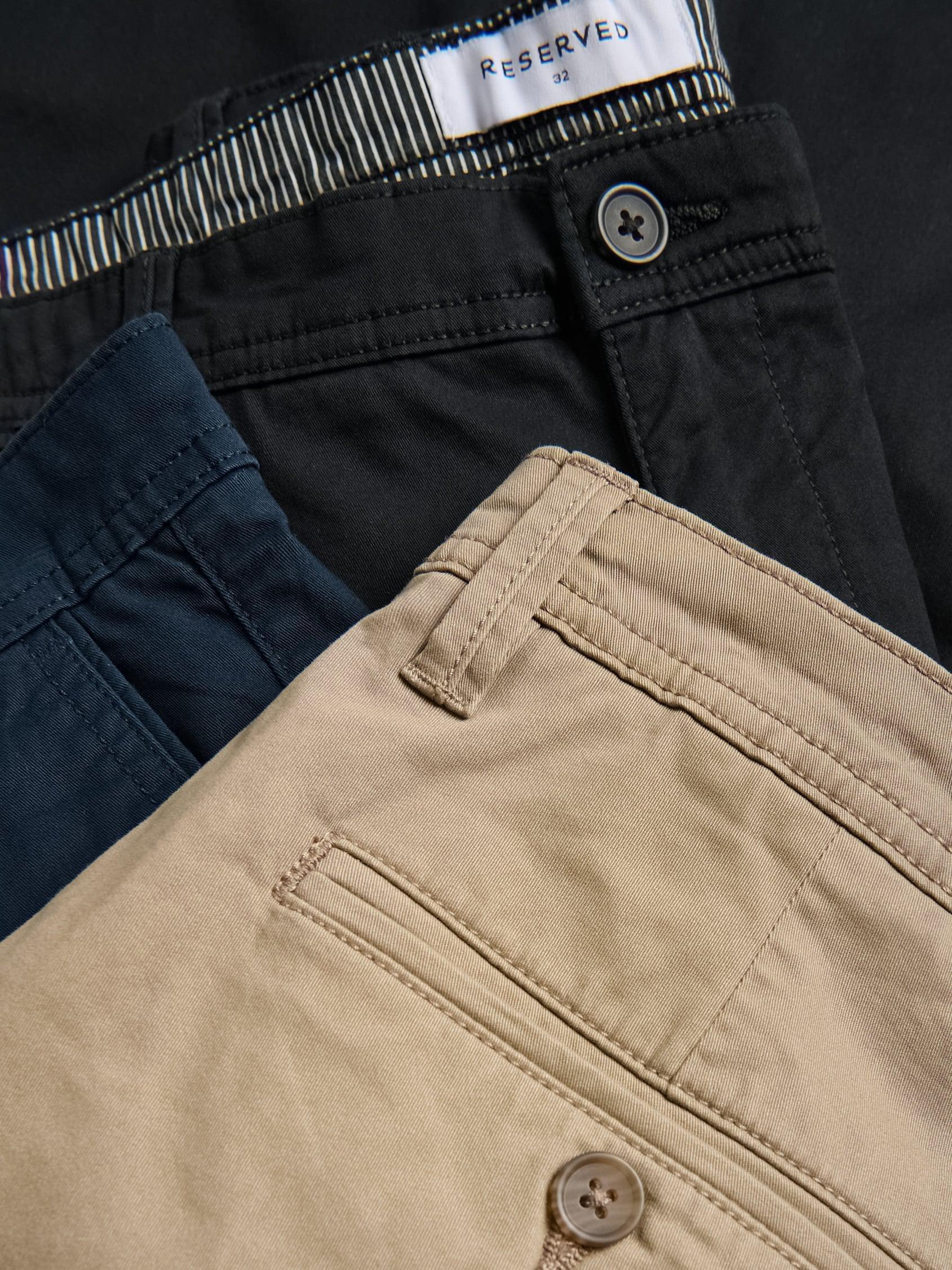 Navy Chino Slim Fit Trousers, Navy, large image number 1